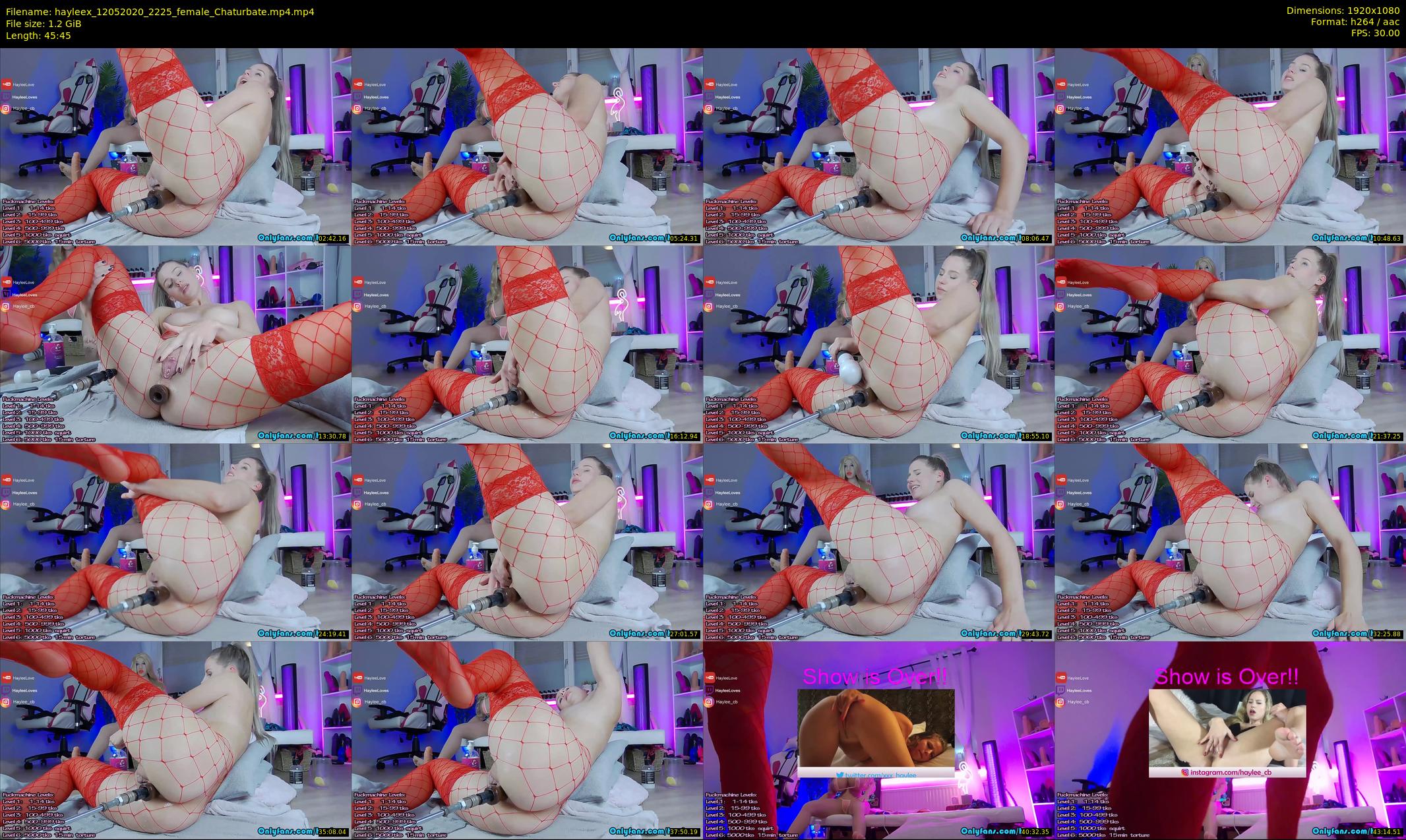 hayleex — 46 minute Chaturbate female cam show recording, 1080p, May 12, 2020