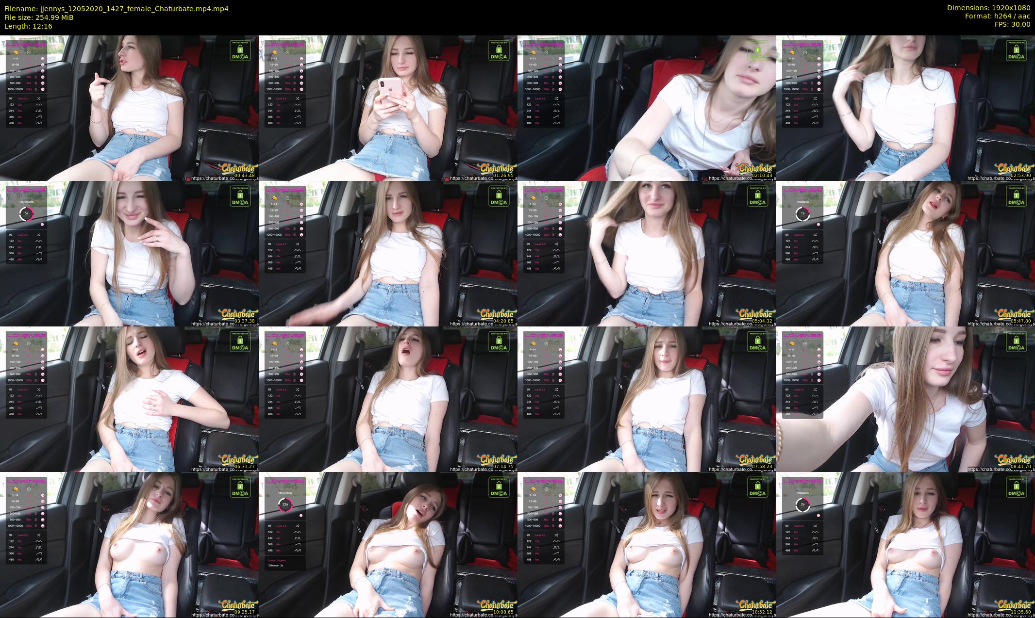 jjennys — 13 minute Chaturbate female cam show recording, 1080p, May 12, 2020