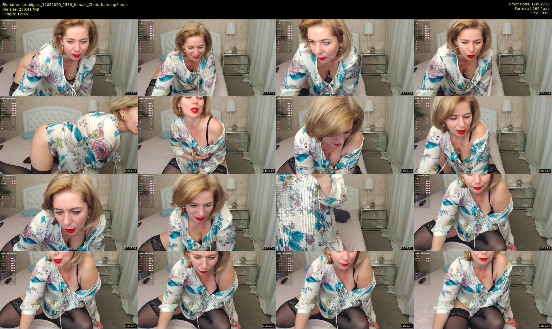 lorabigass — 13 minute Chaturbate female cam show recording, 720p, May 12, 2020