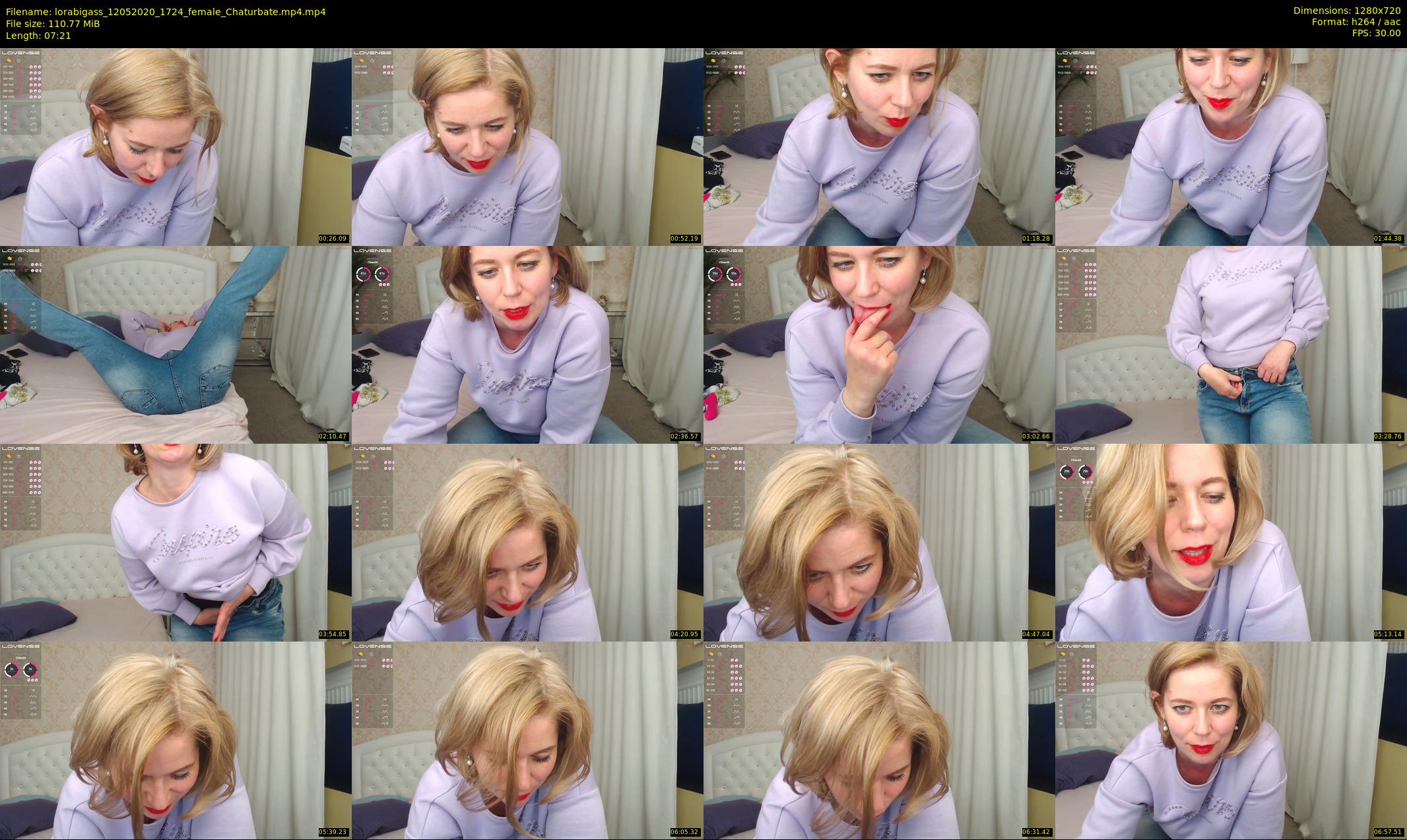 lorabigass — 8 minute Chaturbate female cam show recording, 720p, May 12, 2020