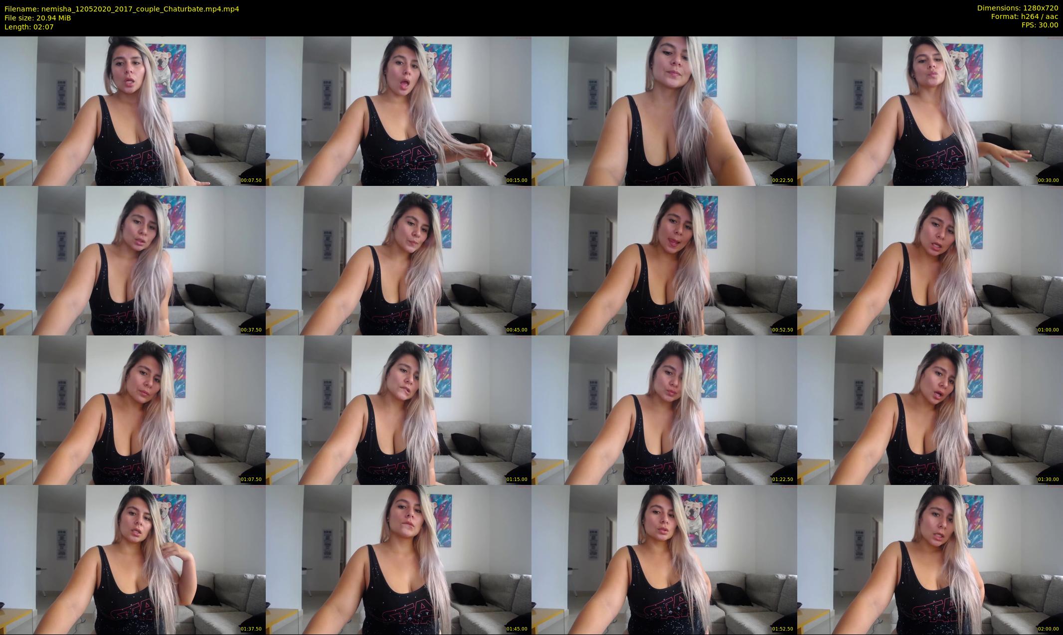 nemisha — 3 minute Chaturbate female cam show recording, 720p, May 12, 2020