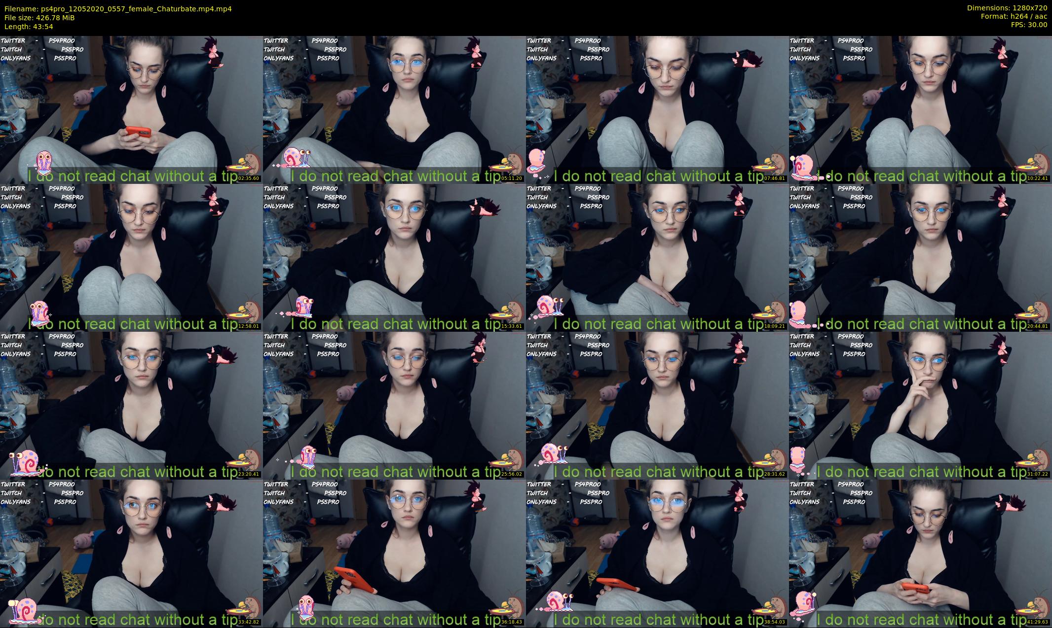 ps4pro — 44 minute Chaturbate female cam show recording, 720p, May 12, 2020