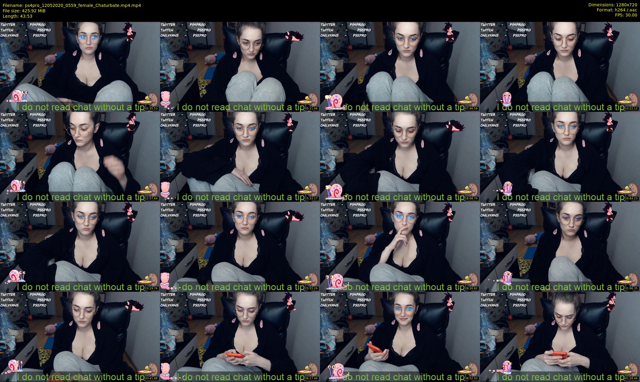ps4pro — 44 minute Chaturbate female cam show recording, 720p, May 12, 2020