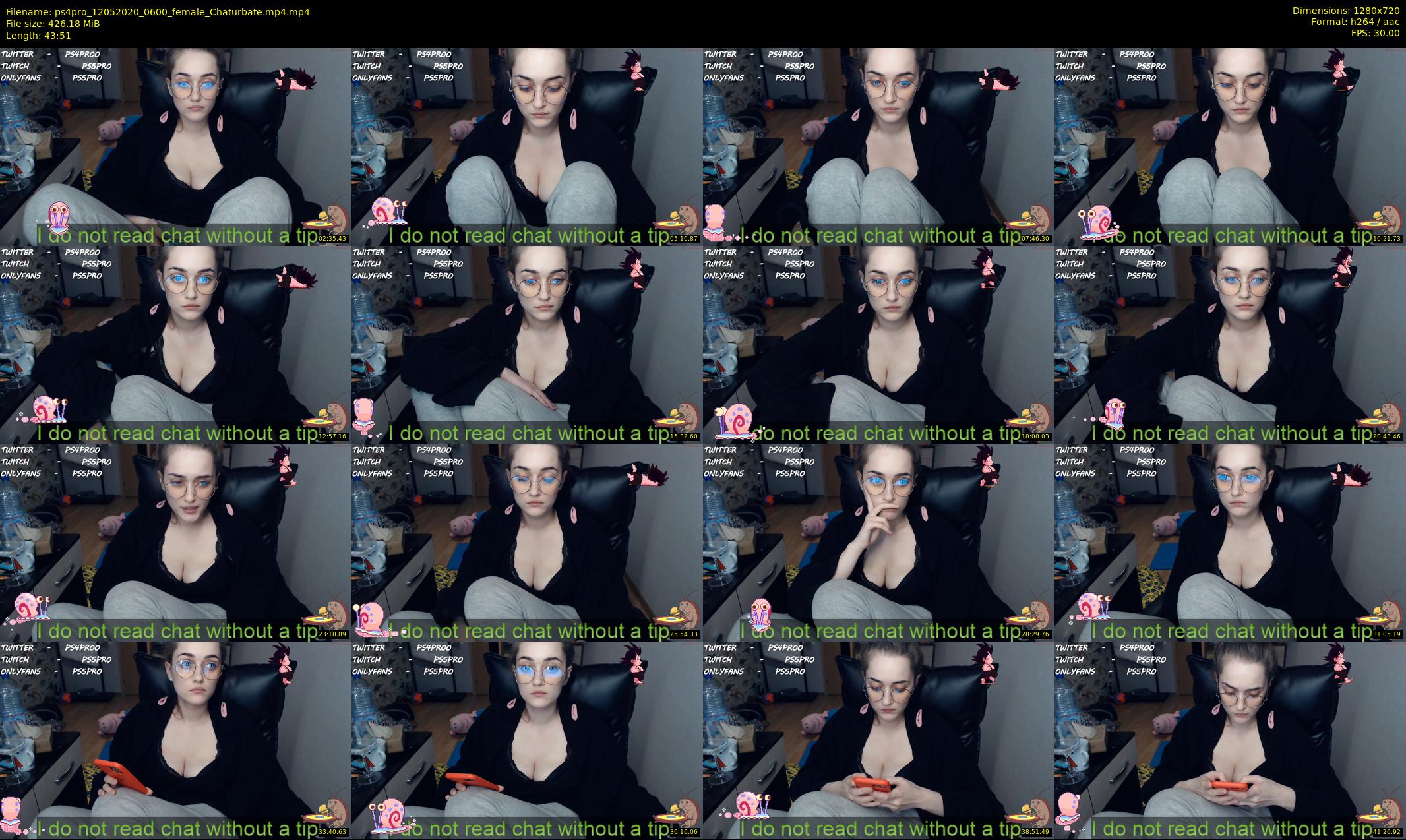 ps4pro — 44 minute Chaturbate female cam show recording, 720p, May 12, 2020