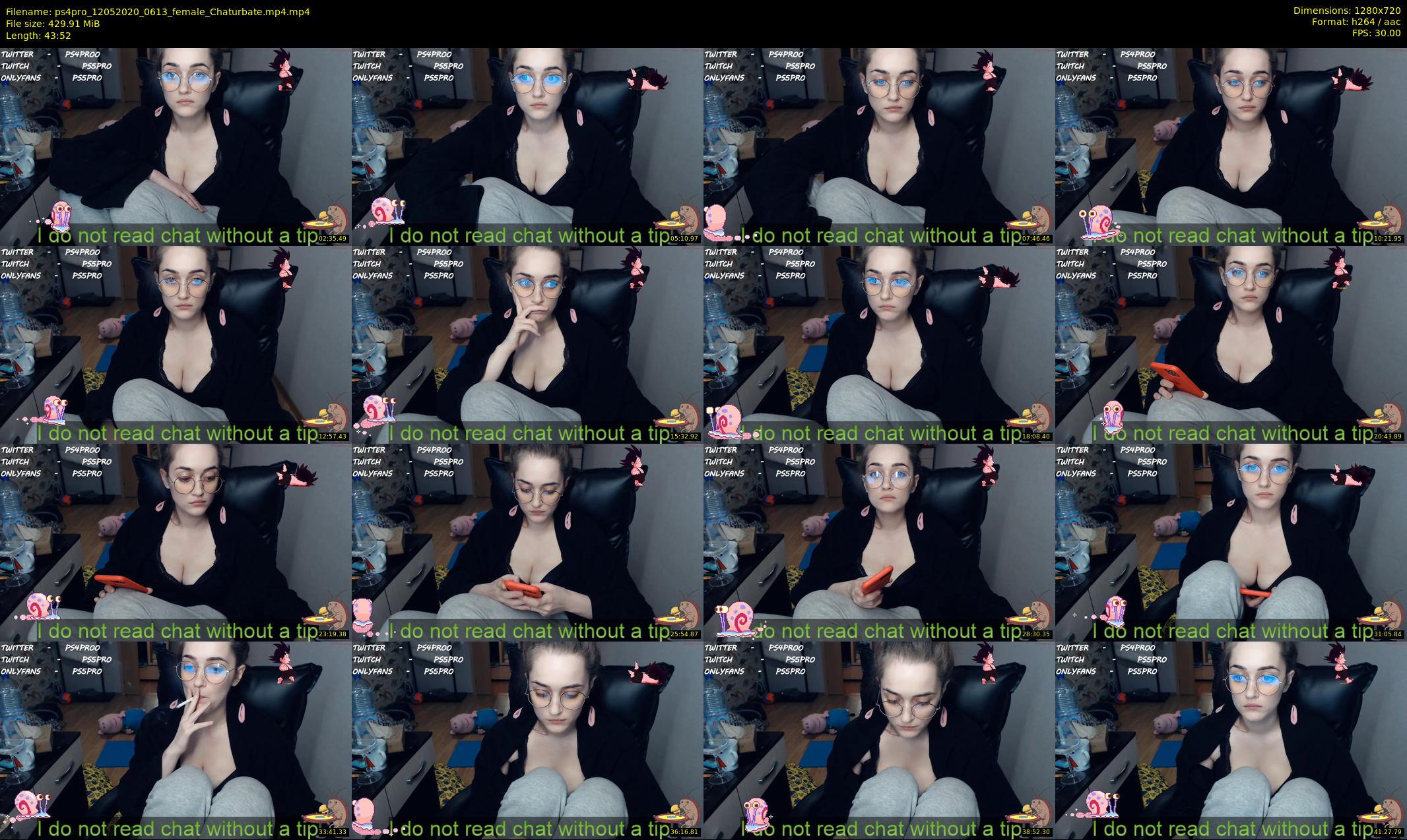 ps4pro — 44 minute Chaturbate female cam show recording, 720p, May 12, 2020