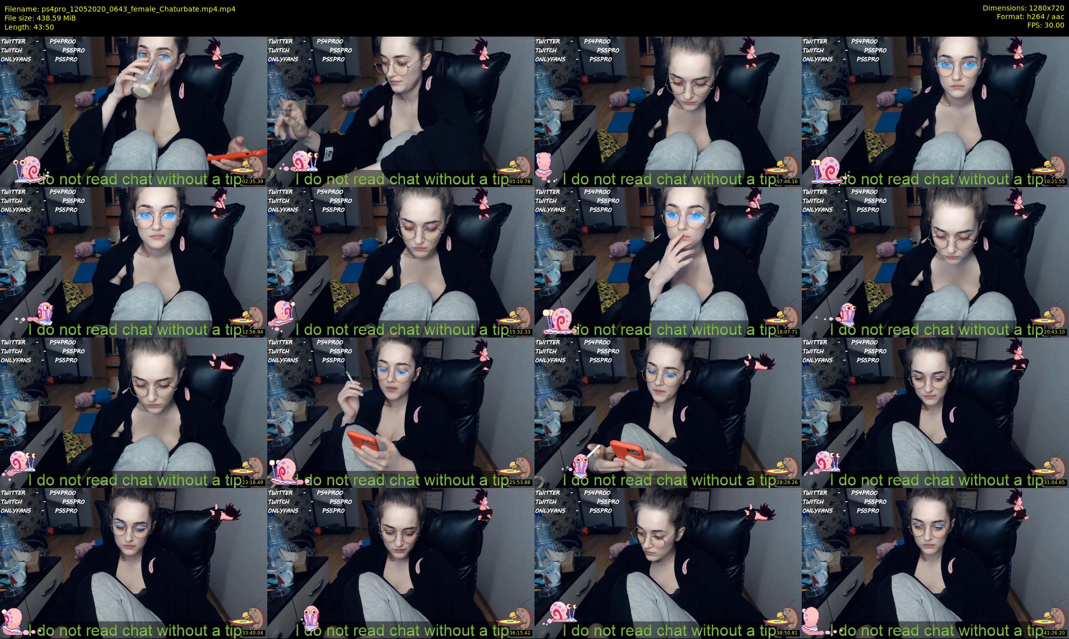 ps4pro — 44 minute Chaturbate female cam show recording, 720p, May 12, 2020