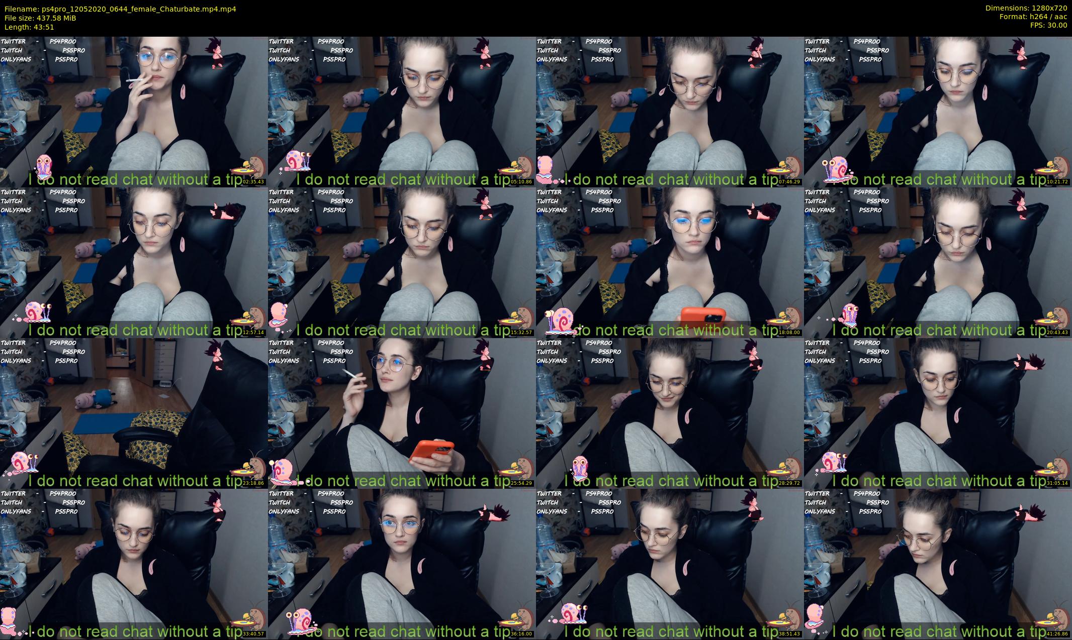 ps4pro — 44 minute Chaturbate female cam show recording, 720p, May 12, 2020