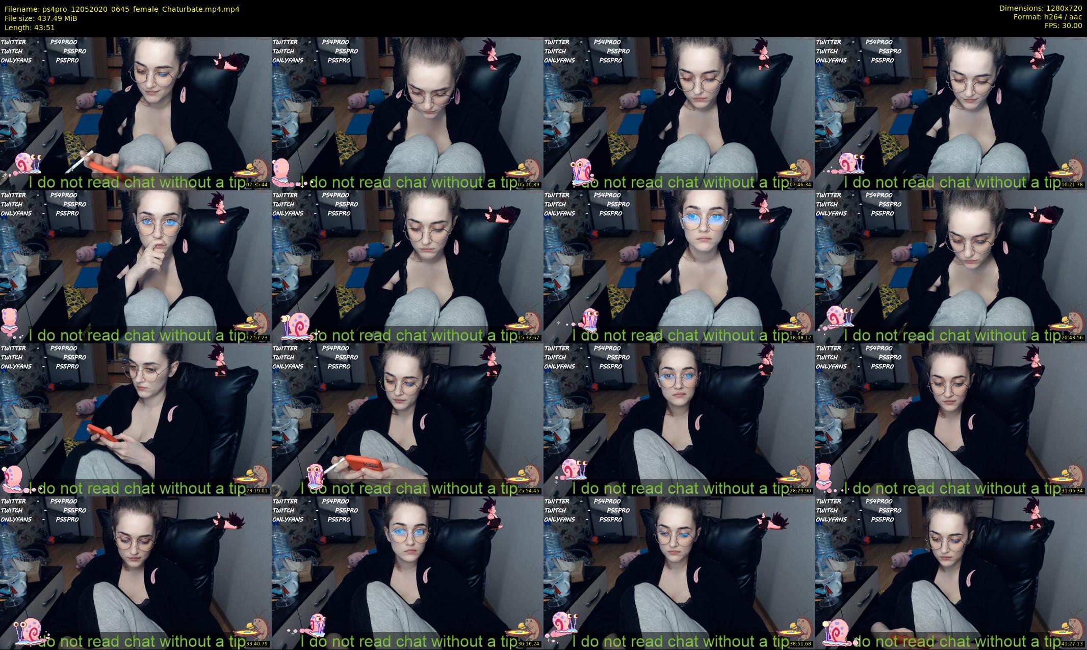 ps4pro — 44 minute Chaturbate female cam show recording, 720p, May 12, 2020