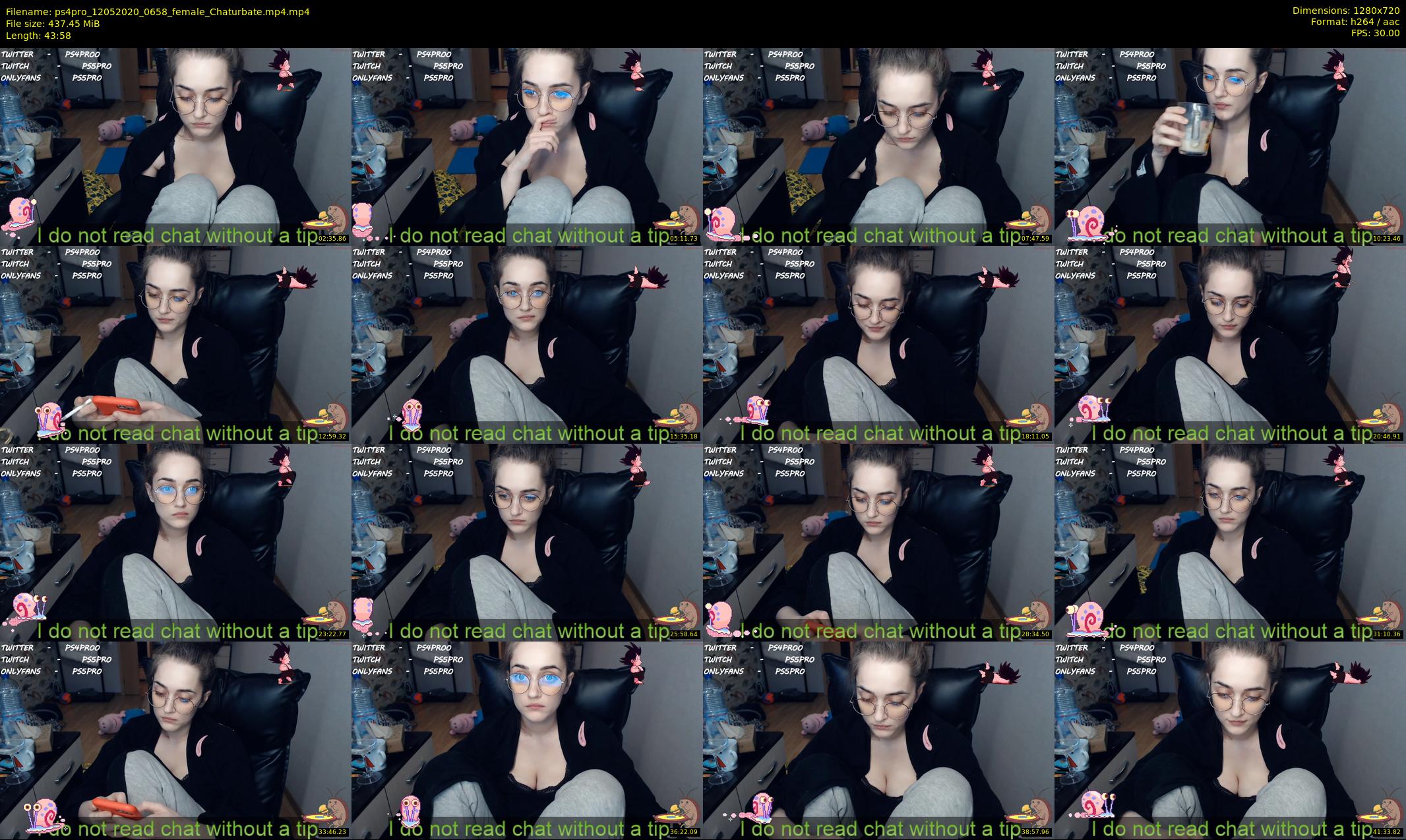 ps4pro — 44 minute Chaturbate female cam show recording, 720p, May 12, 2020