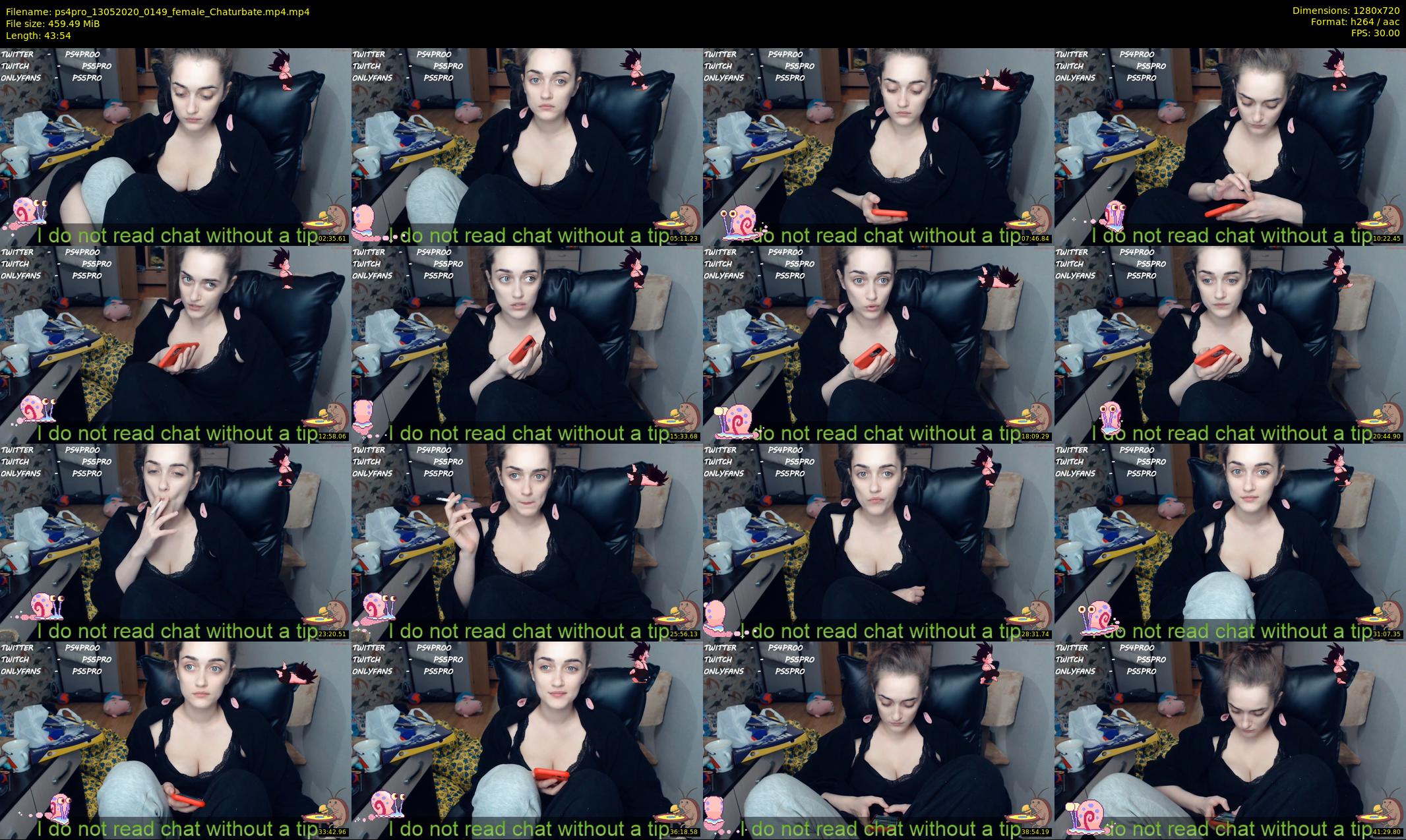 ps4pro — 44 minute Chaturbate female cam show recording, 720p, May 13, 2020