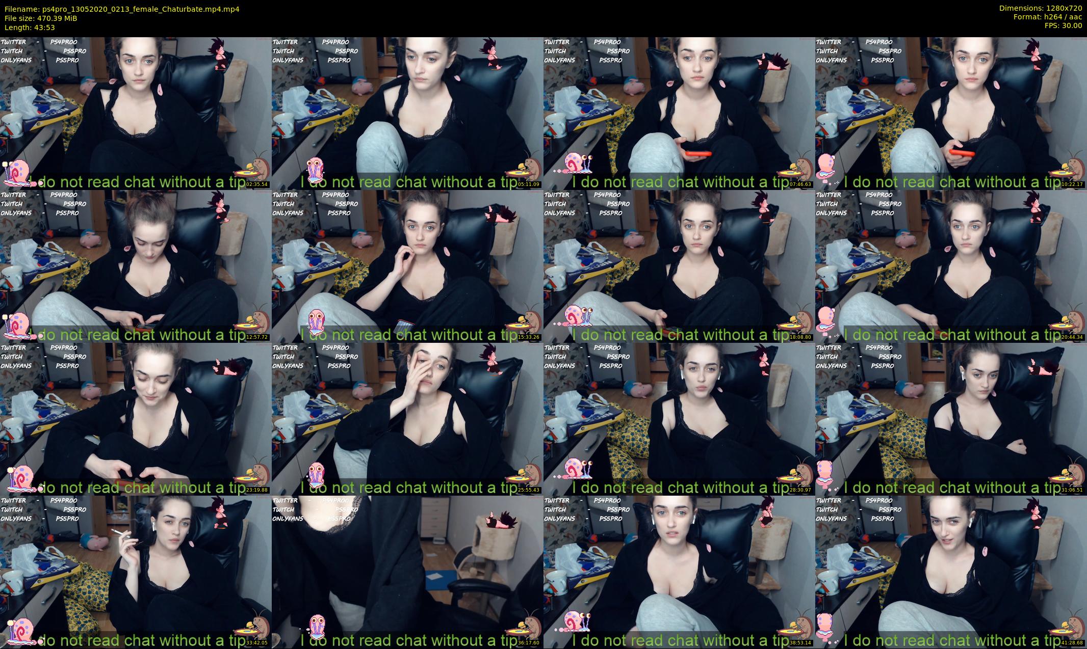 ps4pro — 44 minute Chaturbate female cam show recording, 720p, May 13, 2020