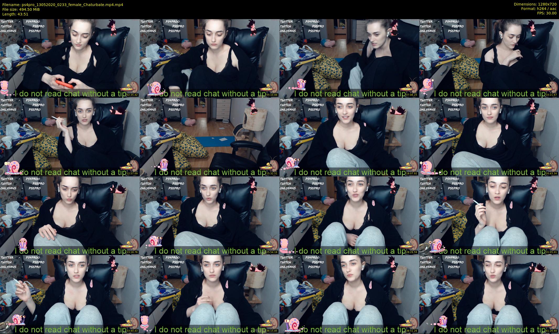 ps4pro — 44 minute Chaturbate female cam show recording, 720p, May 13, 2020
