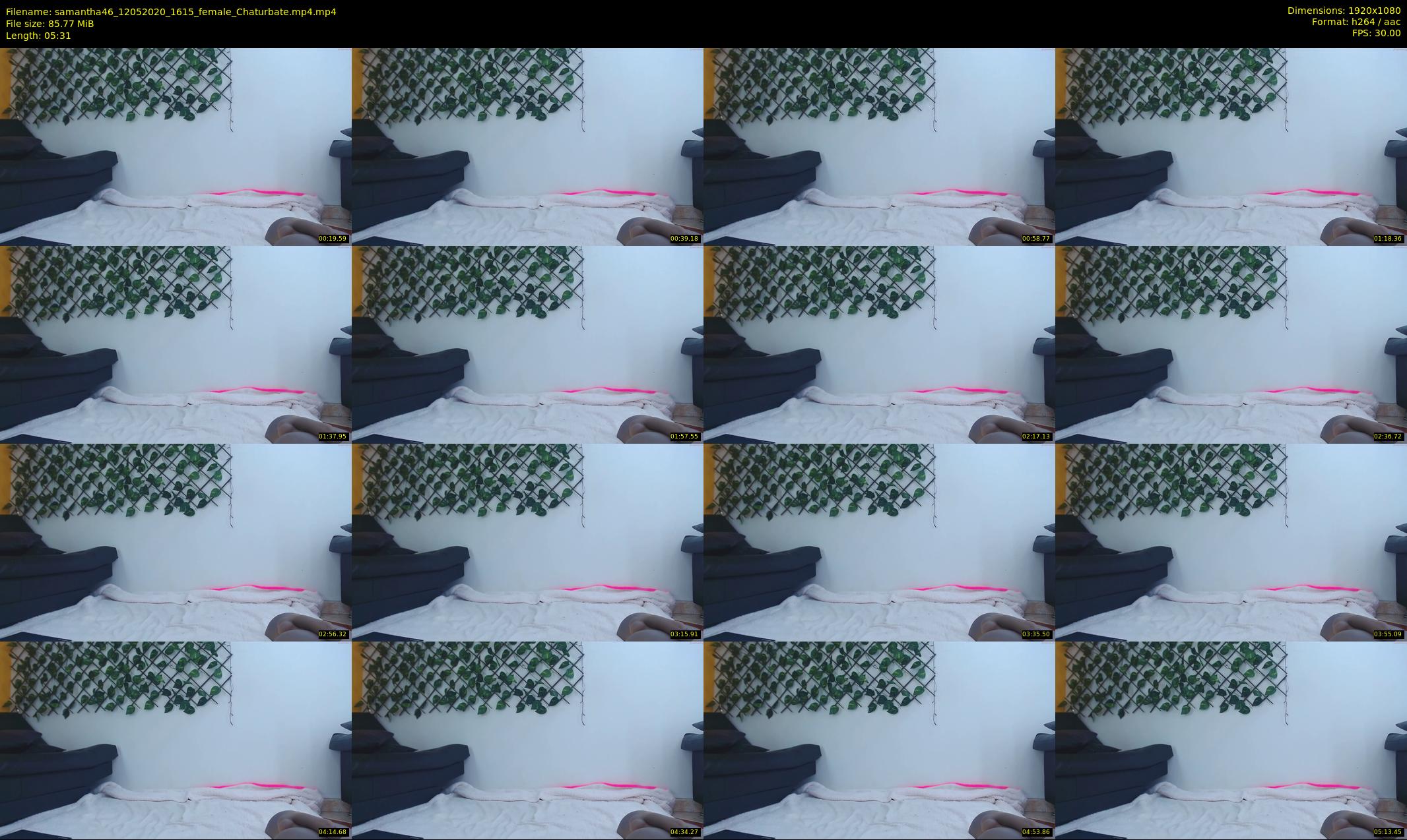 samantha46 — 6 minute Chaturbate female cam show recording, 1080p, May 12, 2020