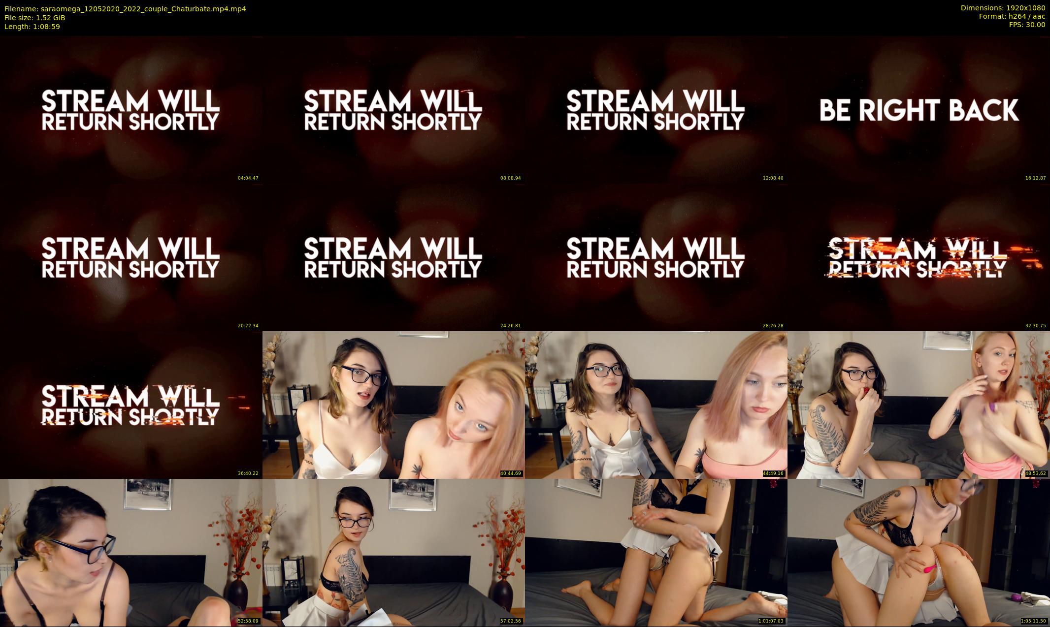 saraomega — 69 minute Chaturbate couple cam show recording, 1080p, May 12, 2020