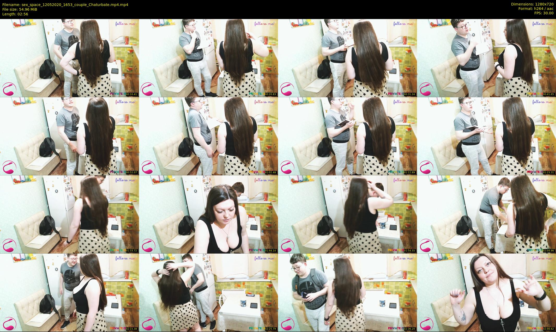 sex_space — 3 minute Chaturbate couple cam show recording, 720p, May 12, 2020