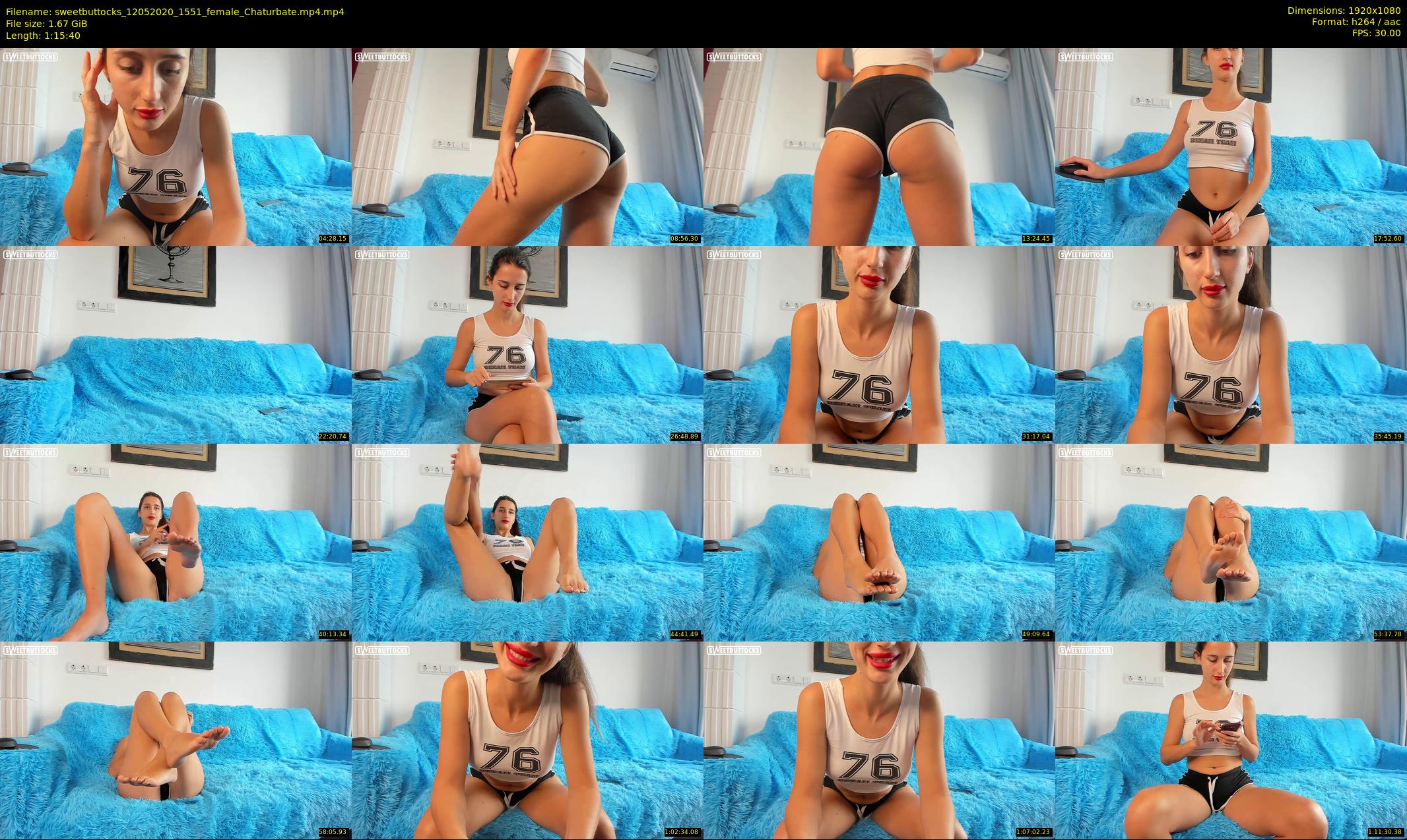 sweetbuttocks — 76 minute Chaturbate female cam show recording, 1080p, May 12, 2020