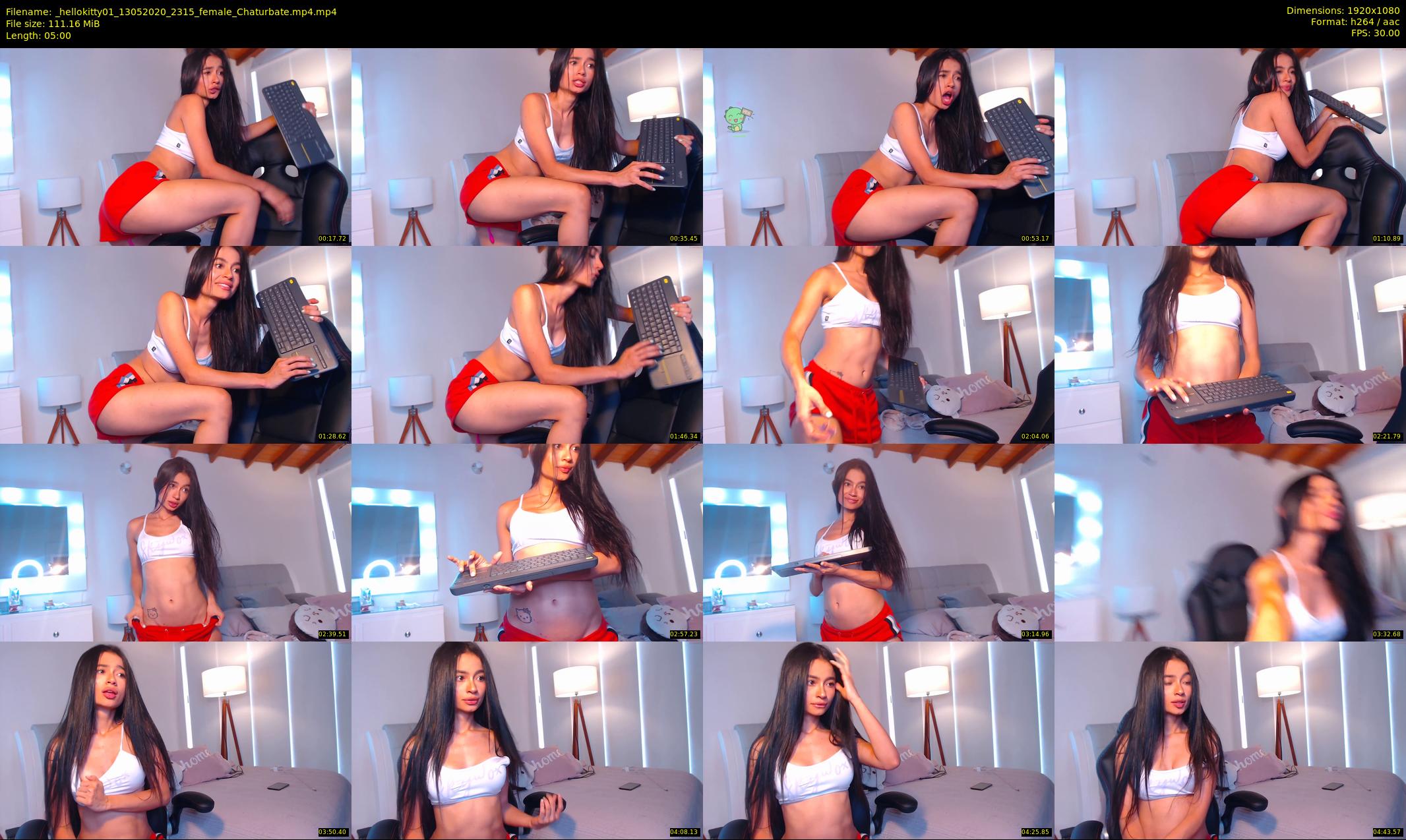 _hellokitty01 — 5 minute Chaturbate female cam show recording, 1080p, May 13, 2020