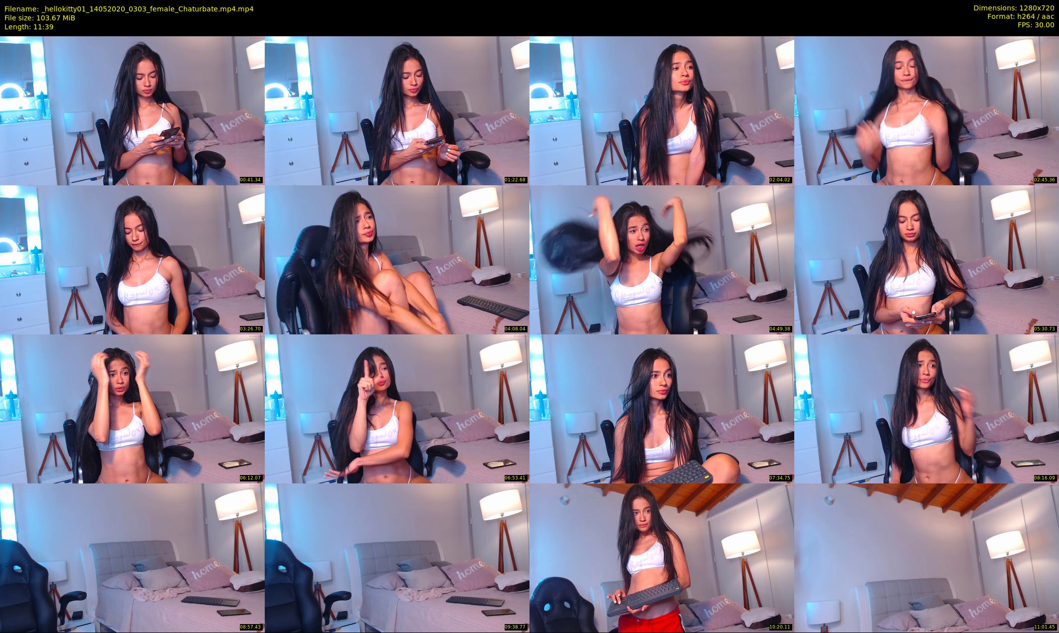 _hellokitty01 — 12 minute Chaturbate female cam show recording, 720p, May 14, 2020