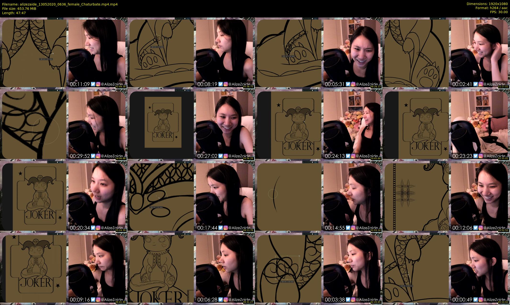 alizezaide — 48 minute Chaturbate female cam show recording, 1080p, May 13, 2020