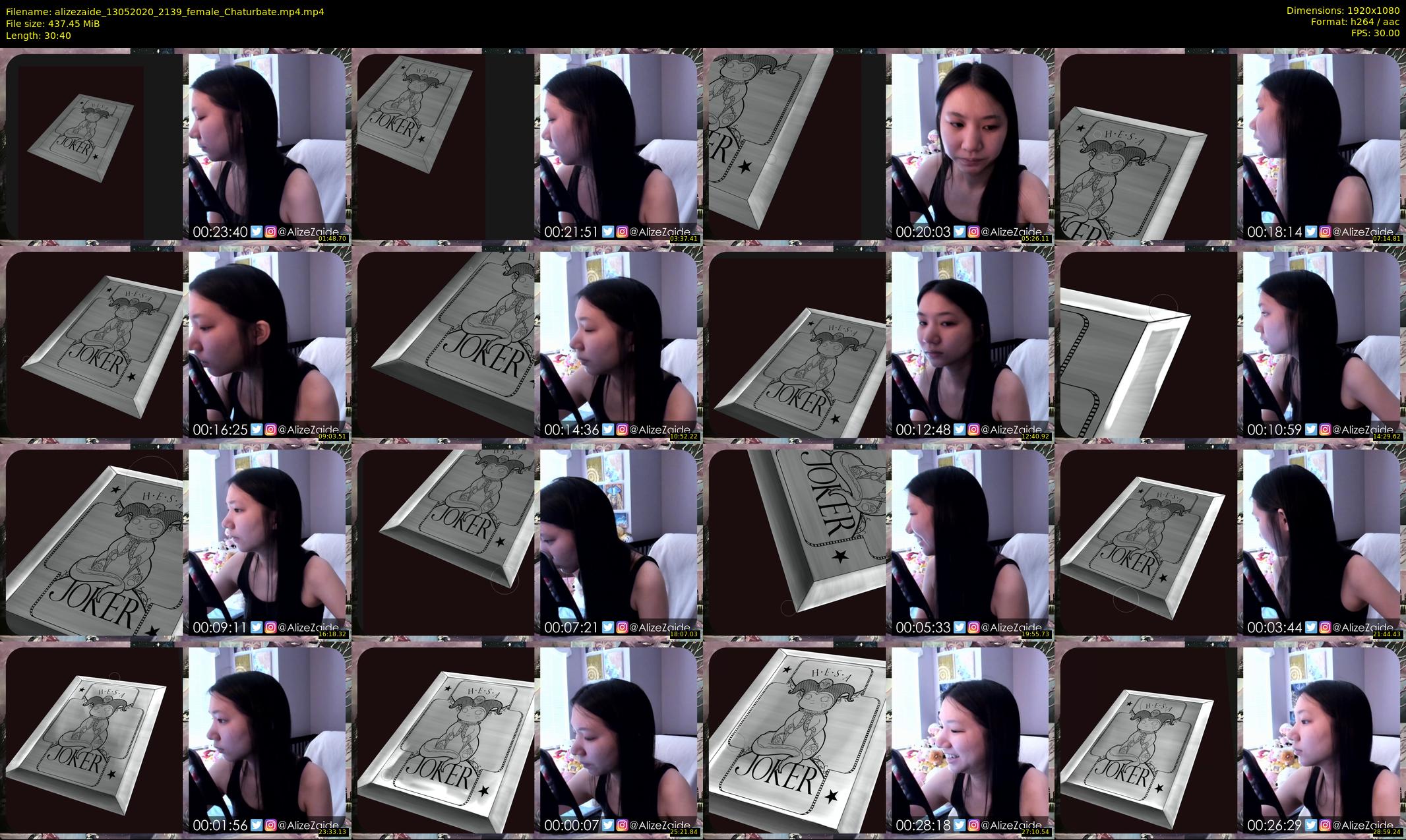 alizezaide — 31 minute Chaturbate female cam show recording, 1080p, May 13, 2020