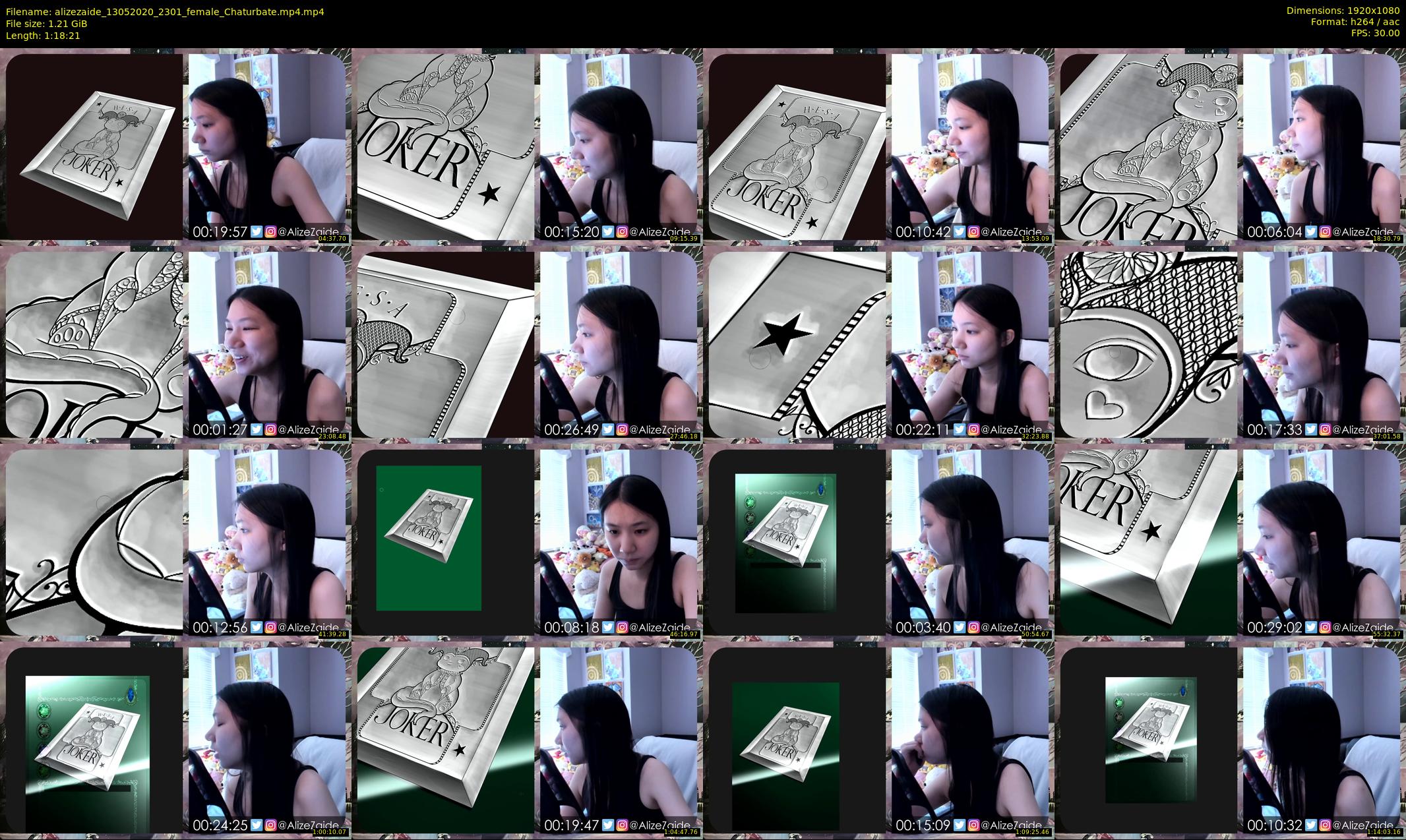 alizezaide — 79 minute Chaturbate female cam show recording, 1080p, May 13, 2020