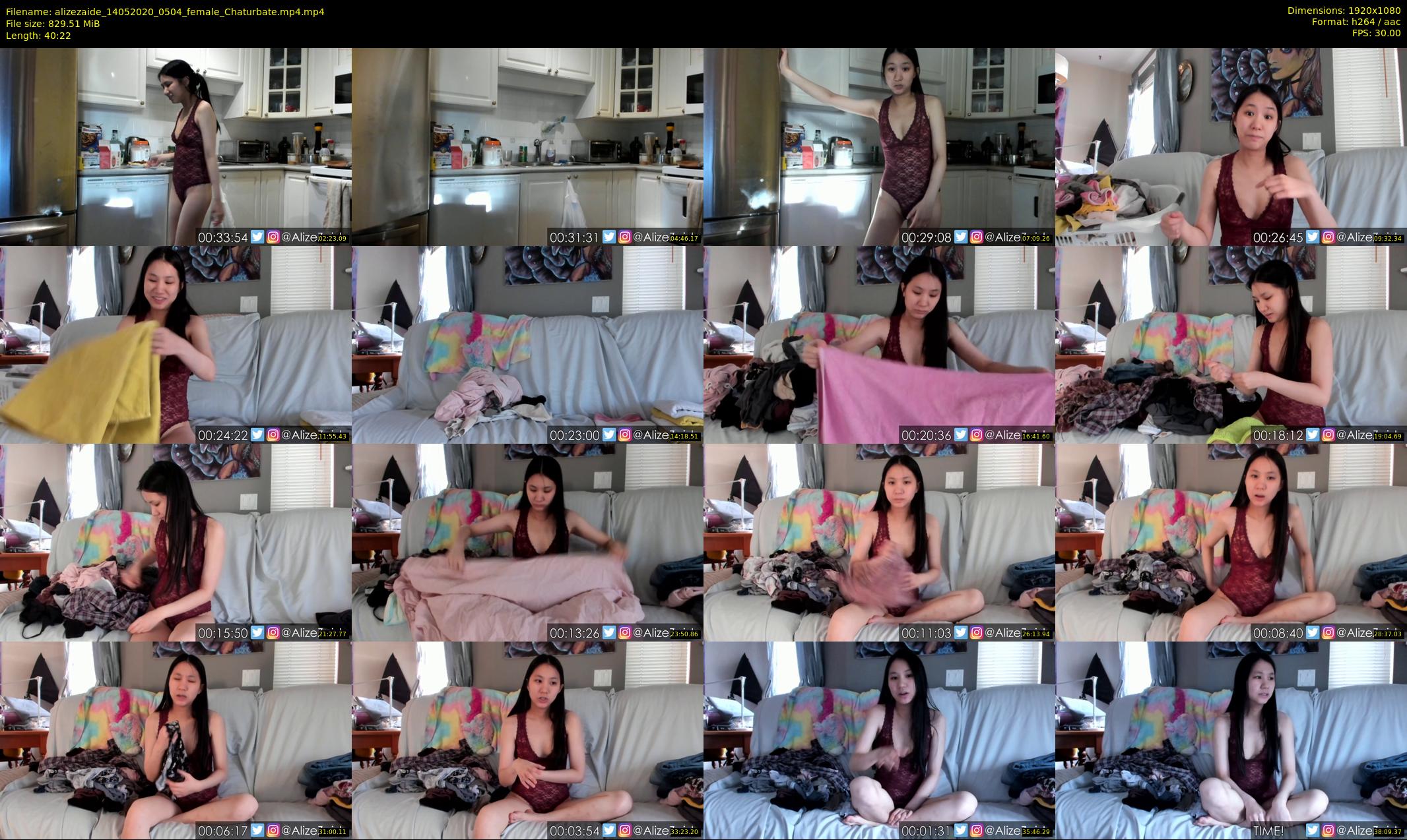 alizezaide — 41 minute Chaturbate female cam show recording, 1080p, May 14, 2020