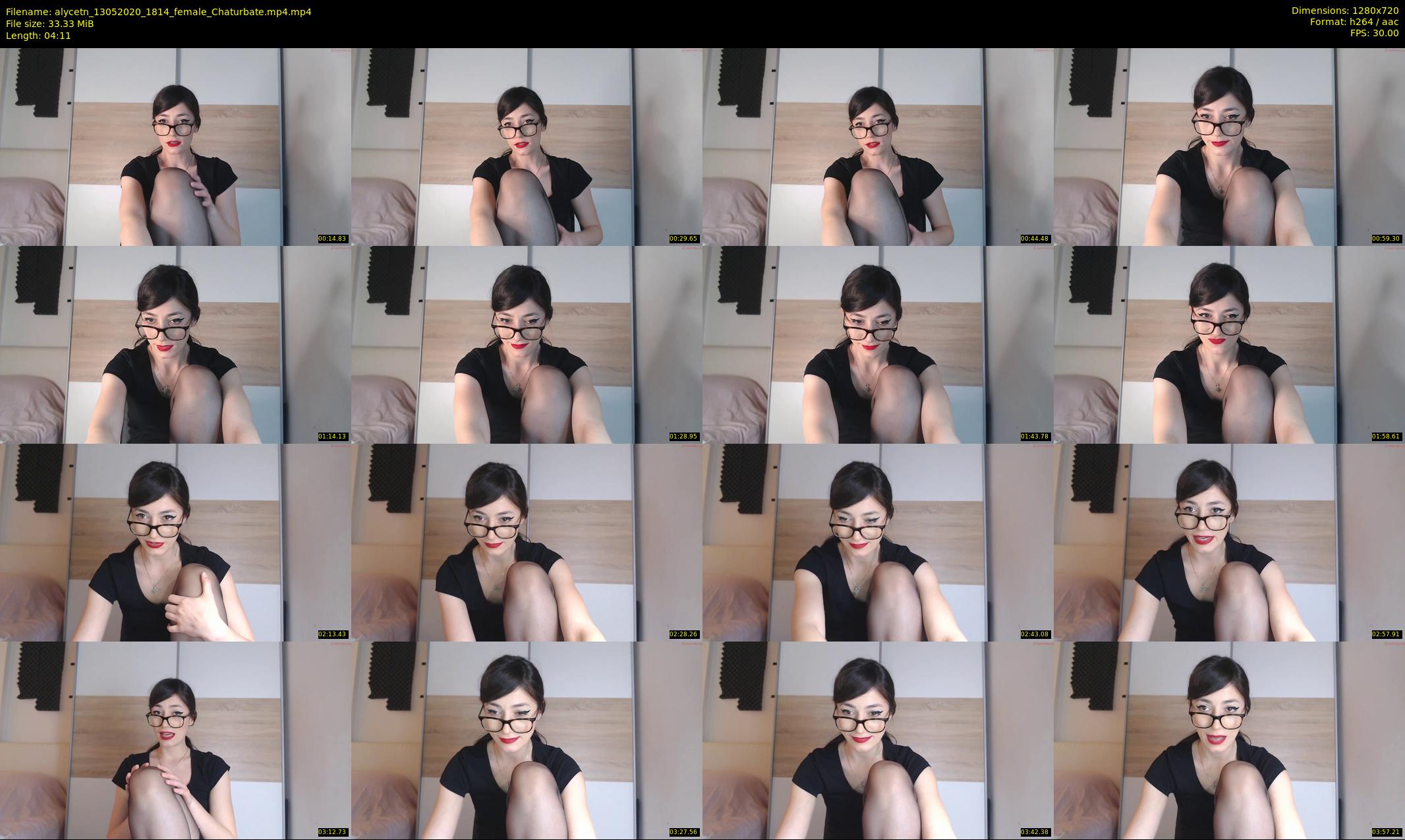 alycetn — 5 minute Chaturbate female cam show recording, 720p, May 13, 2020