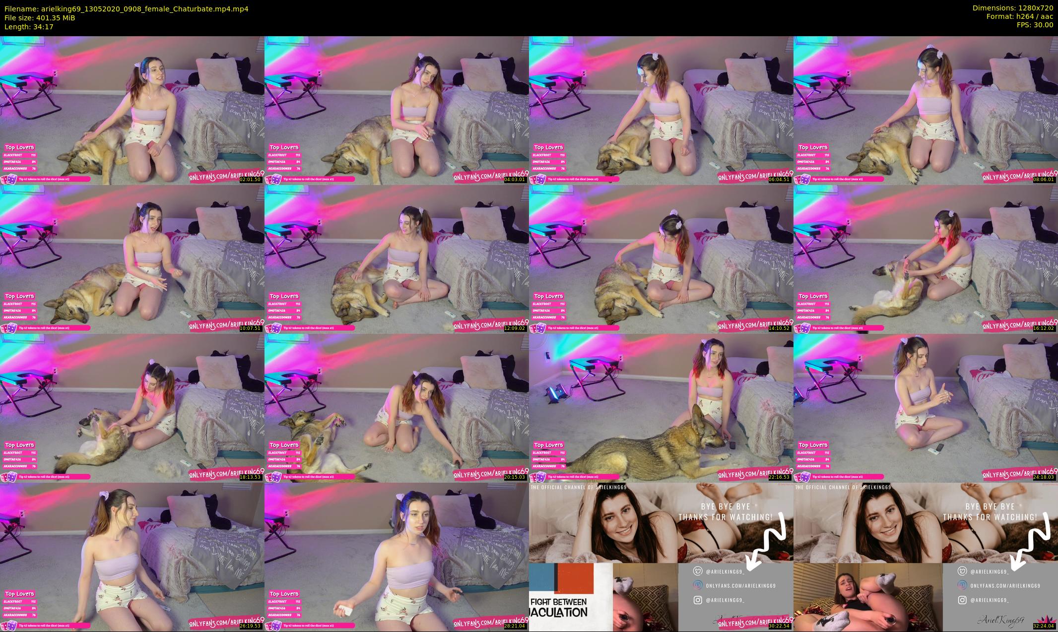 arielking69 — 35 minute Chaturbate female cam show recording, 720p, May 13, 2020