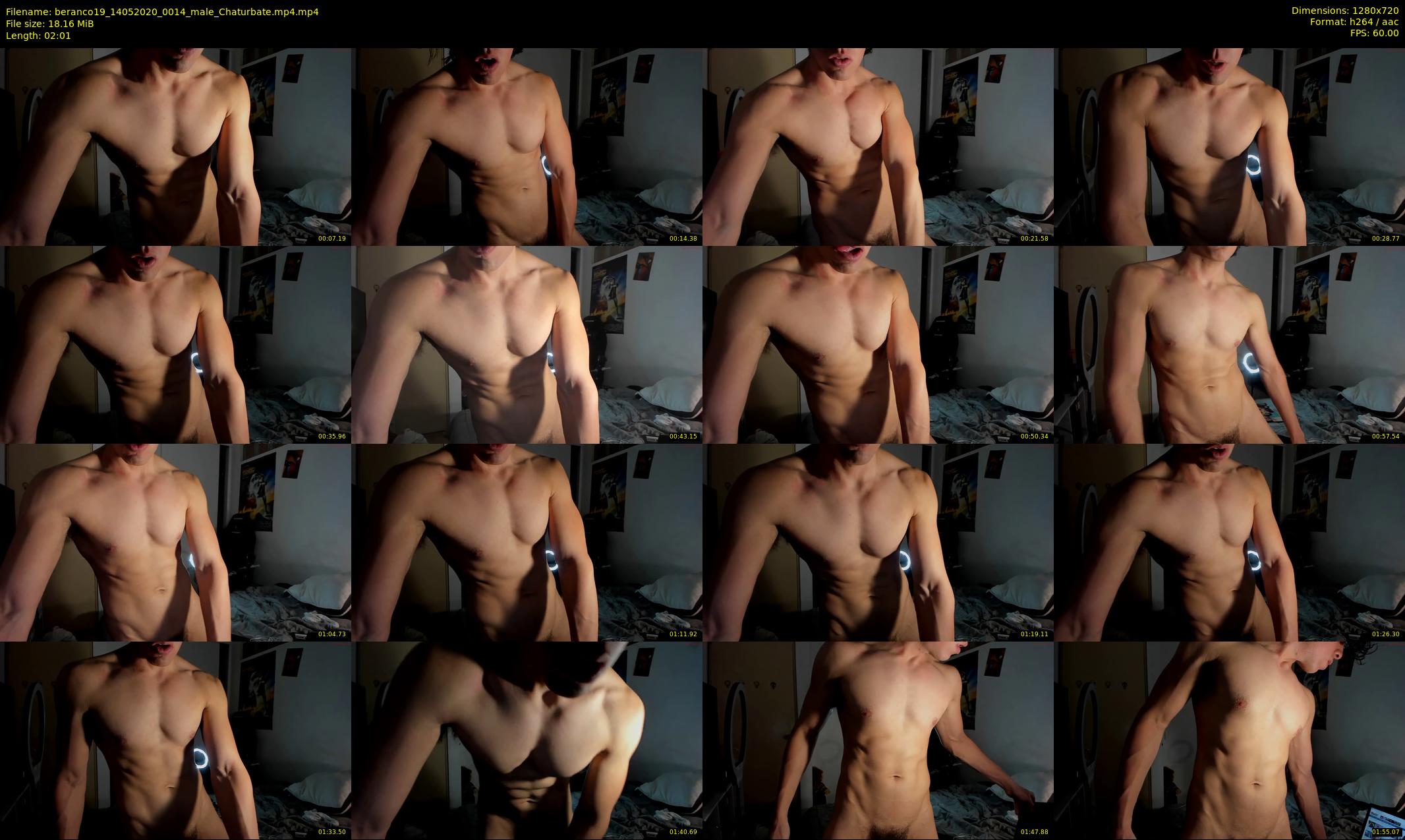 beranco19 — 3 minute Chaturbate male cam show recording, 720p, May 14, 2020