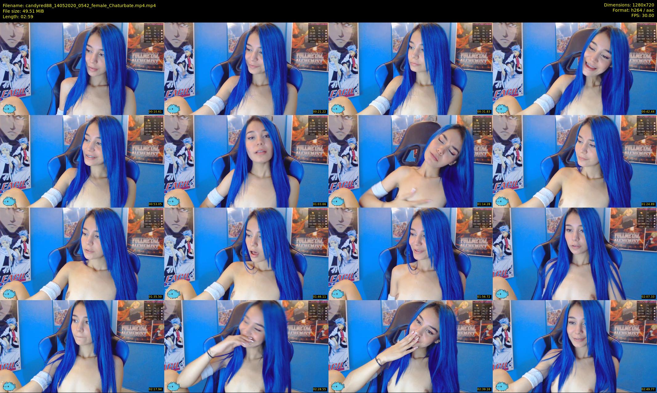 candyred88 — 3 minute Chaturbate female cam show recording, 720p, May 14, 2020