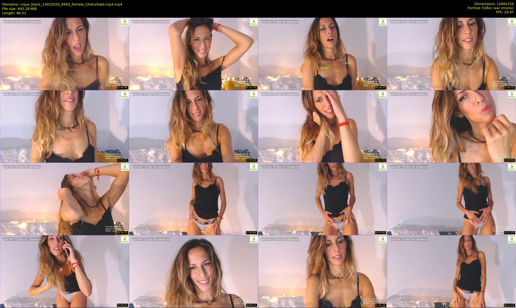 cique_black — 47 minute Chaturbate female cam show recording, 720p, May 13, 2020