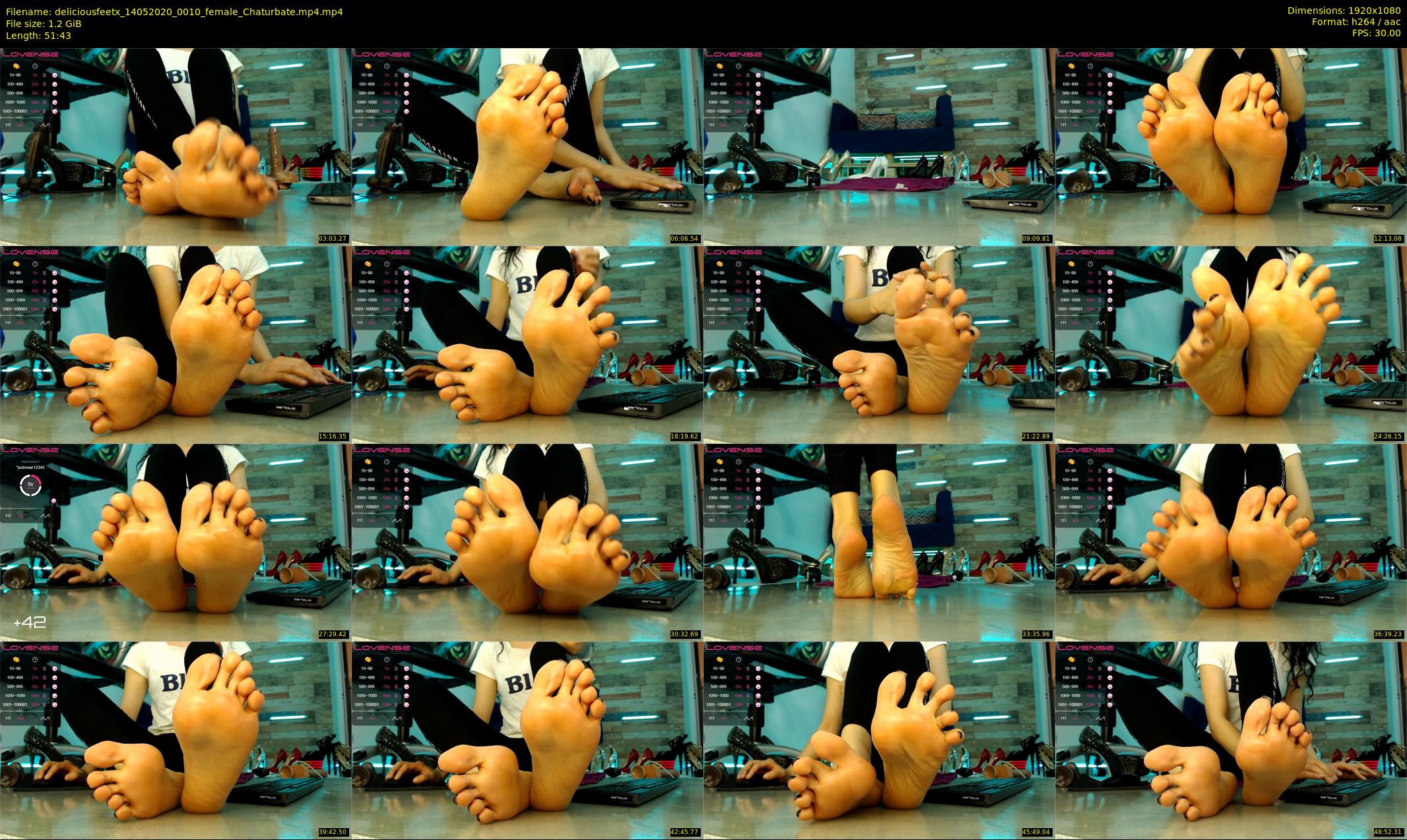deliciousfeetx — 52 minute Chaturbate female cam show recording, 1080p, May 14, 2020