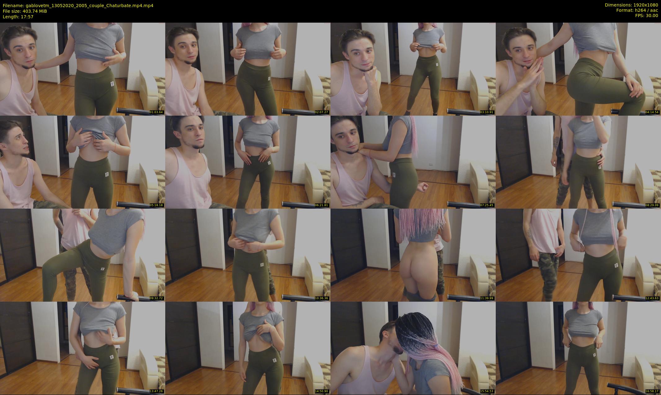 gablovetm — 18 minute Chaturbate couple cam show recording, 1080p, May 13, 2020