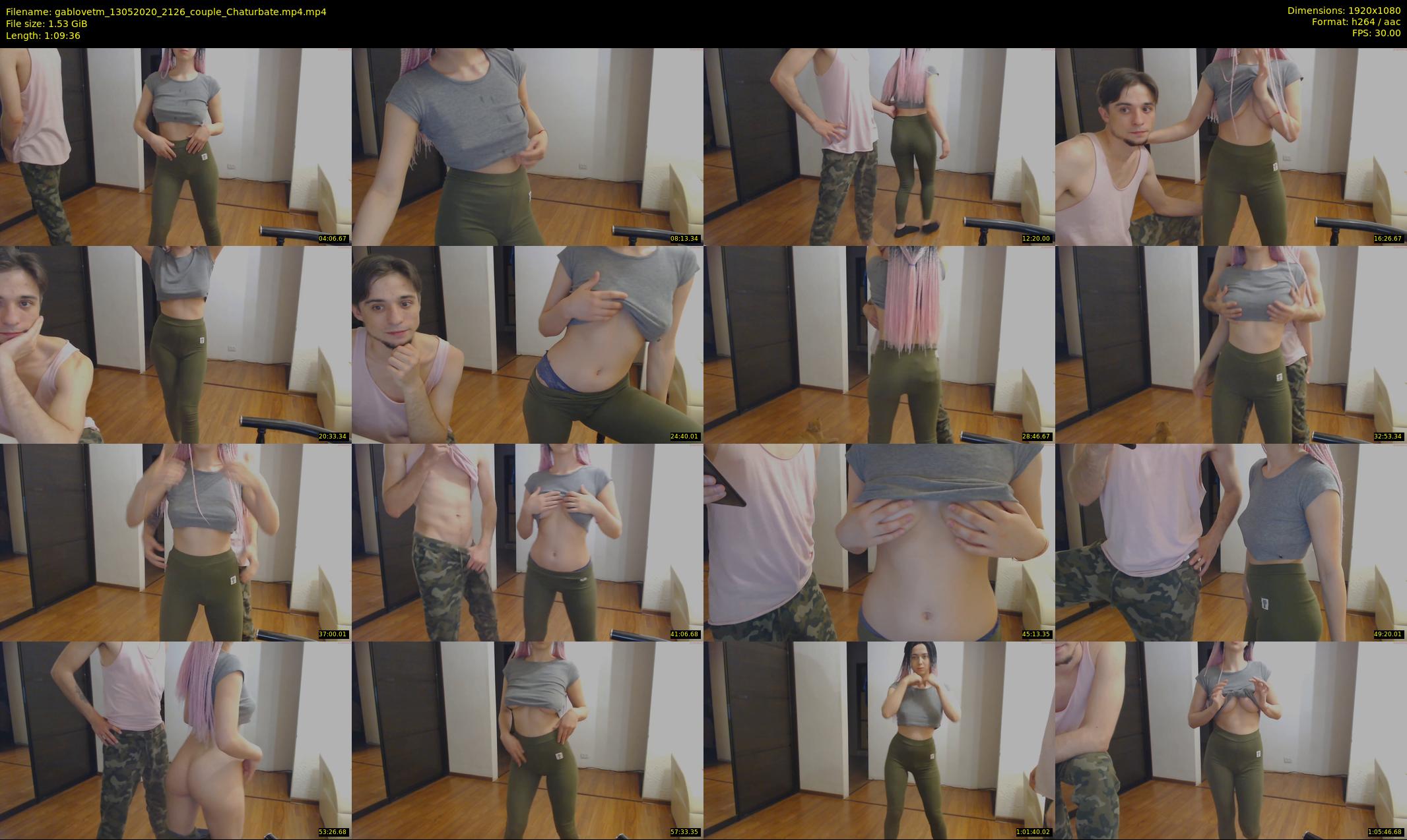 gablovetm — 70 minute Chaturbate couple cam show recording, 1080p, May 13, 2020