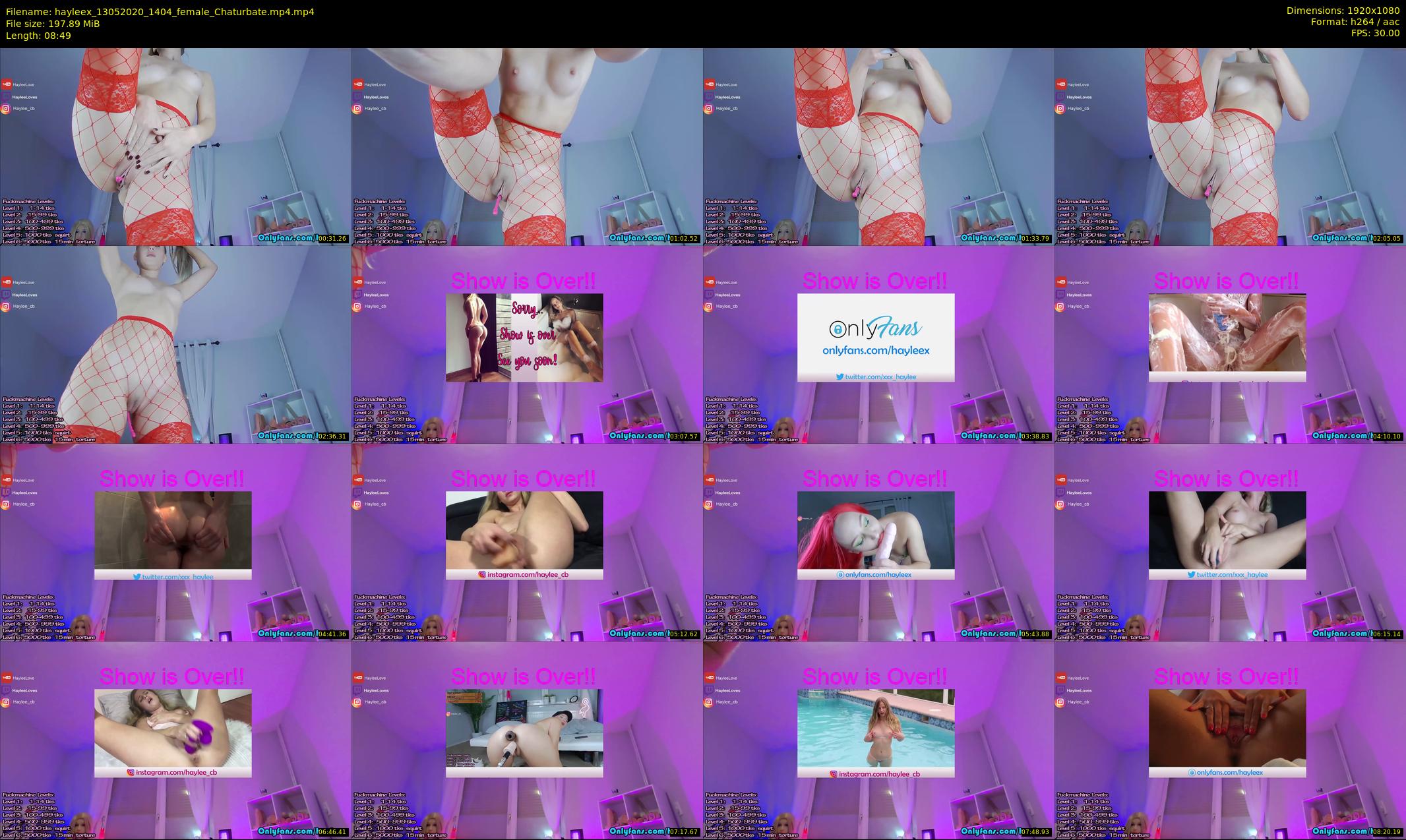 hayleex — 9 minute Chaturbate female cam show recording, 1080p, May 13, 2020