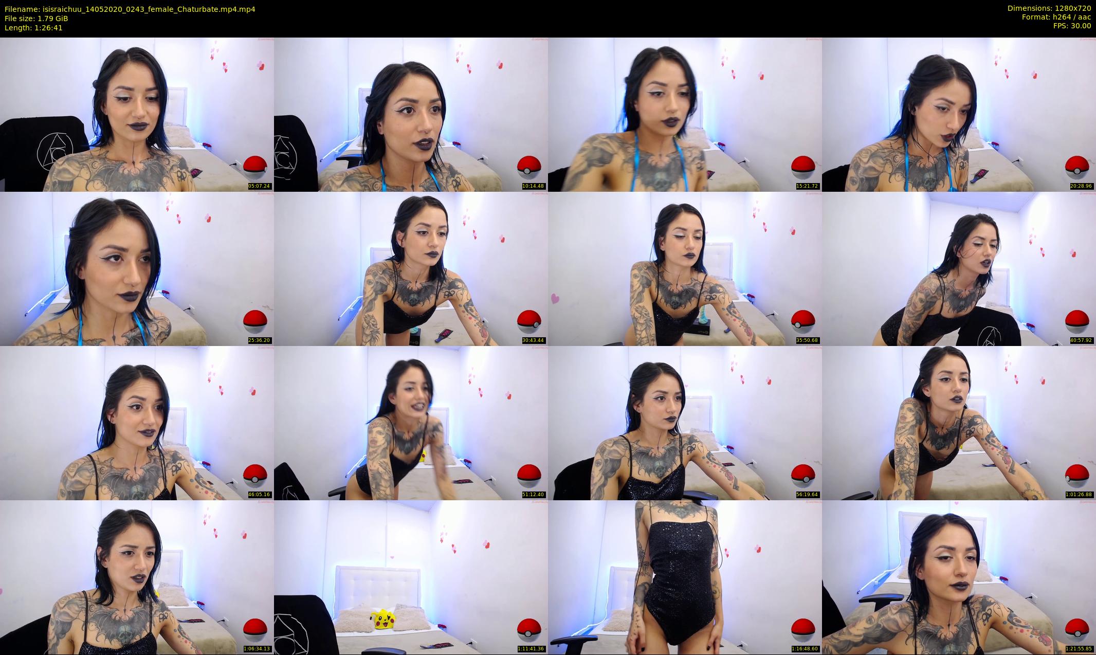isisraichuu — 87 minute Chaturbate female cam show recording, 720p, May 14, 2020