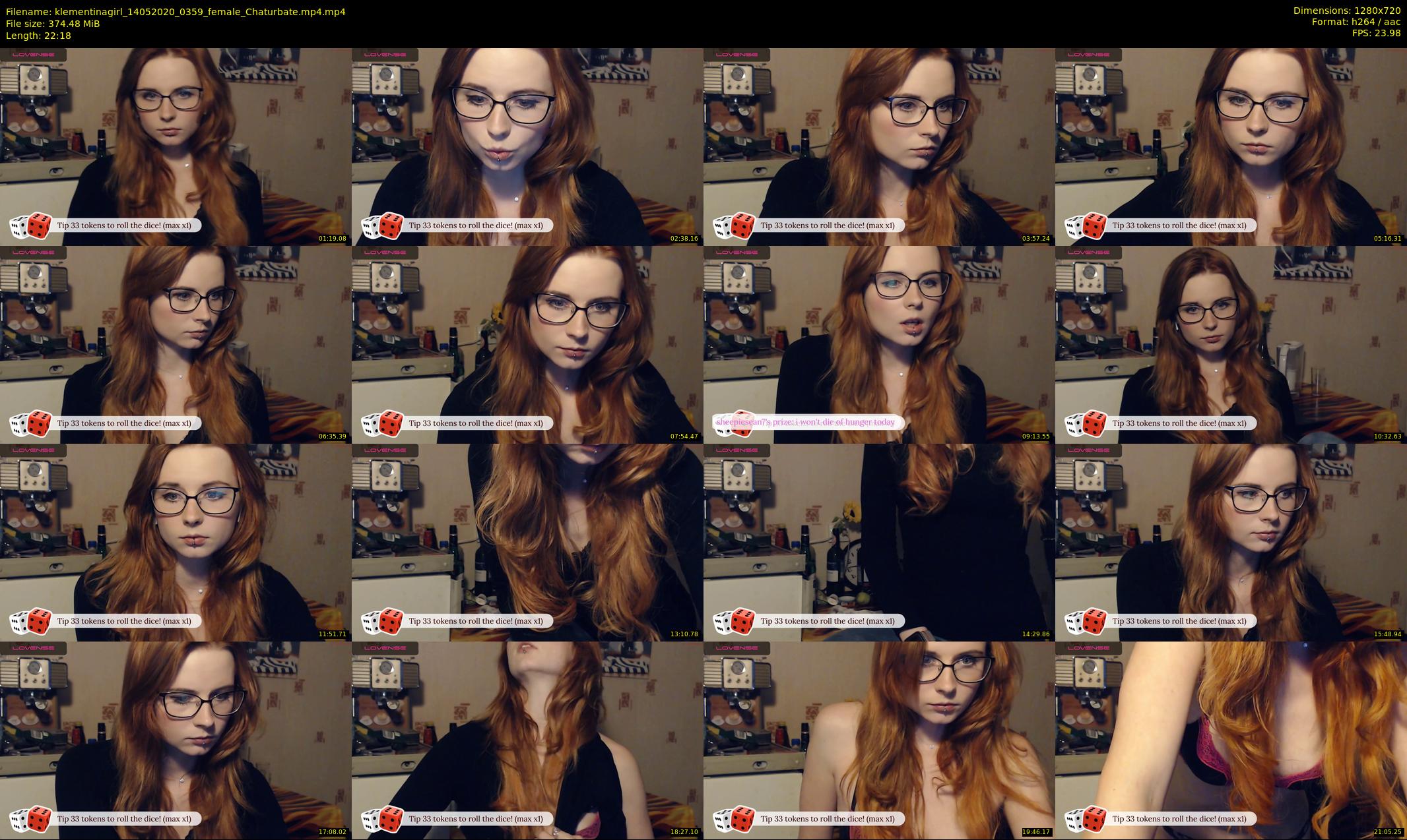 klementinagirl — 23 minute Chaturbate female cam show recording, 720p, May 14, 2020
