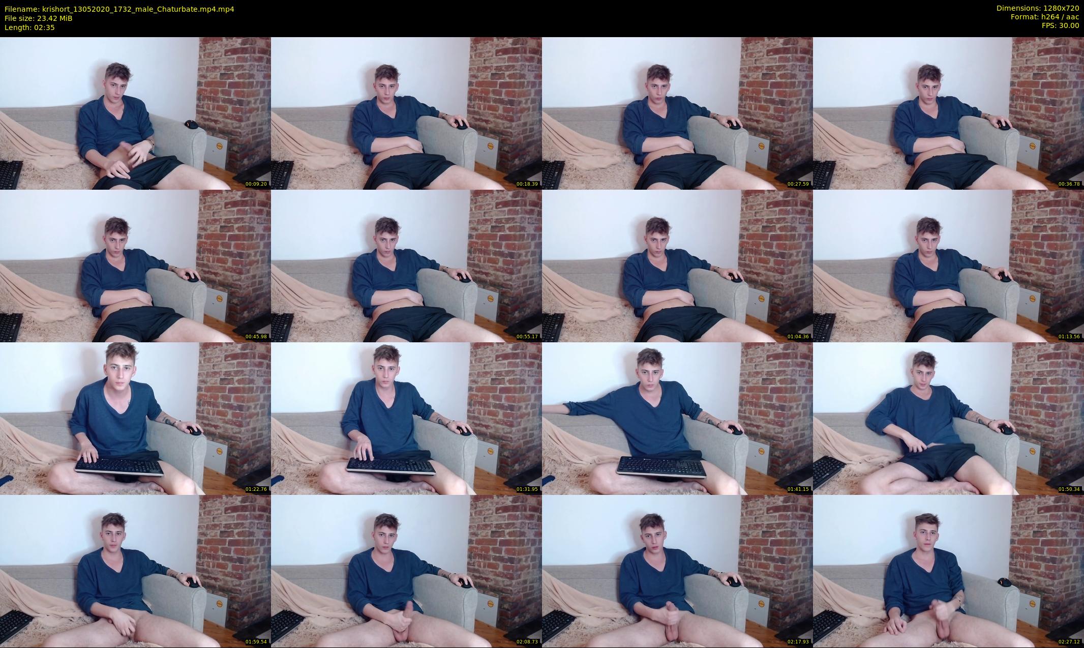 krishort — 3 minute Chaturbate male cam show recording, 720p, May 13, 2020