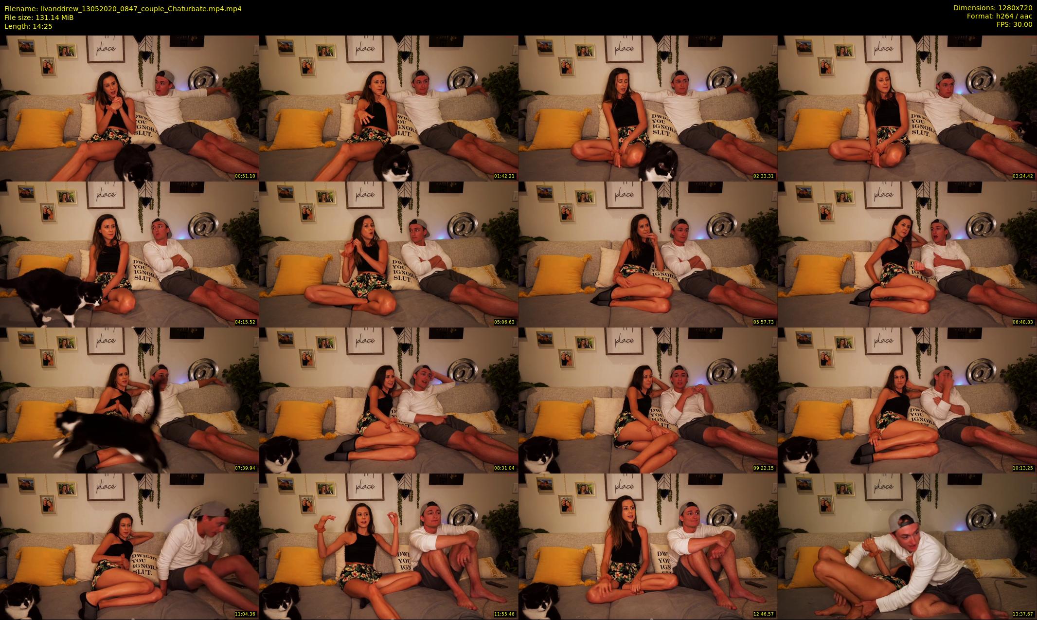 livanddrew — 15 minute Chaturbate couple cam show recording, 720p, May 13, 2020