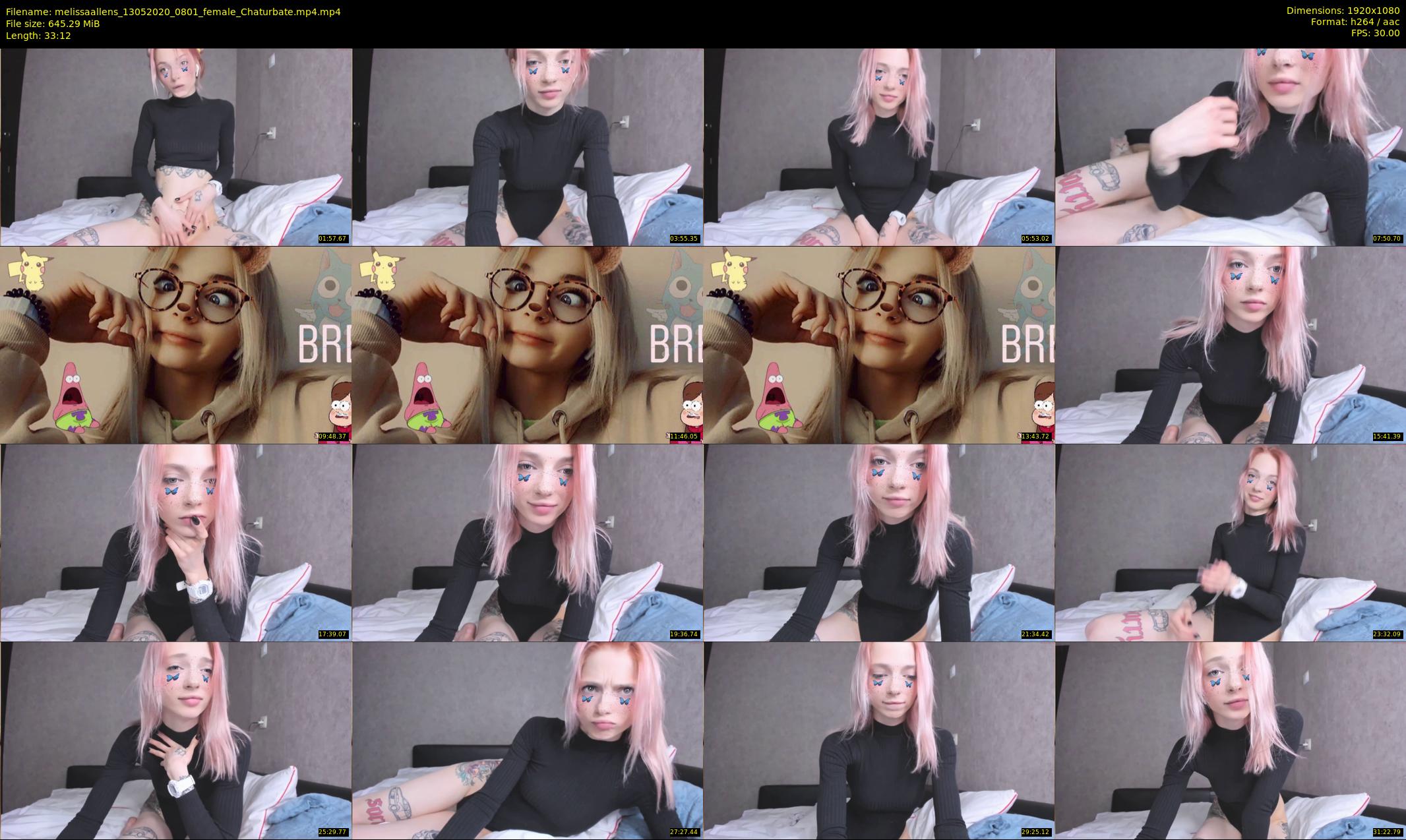 melissaallens — 34 minute Chaturbate female cam show recording, 1080p, May 13, 2020