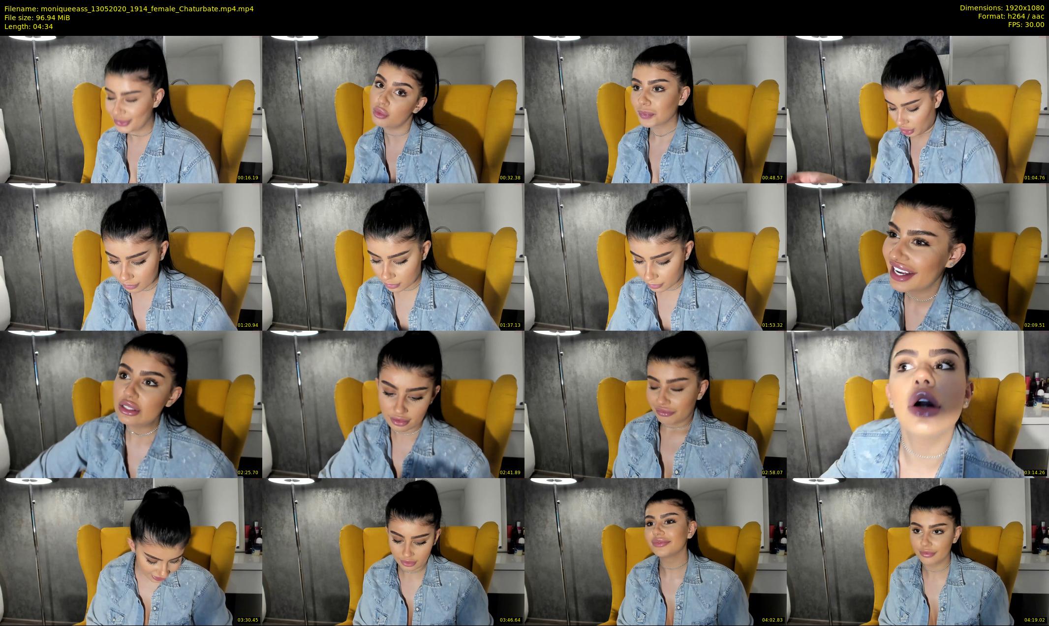 moniqueeass — 5 minute Chaturbate female cam show recording, 1080p, May 13, 2020