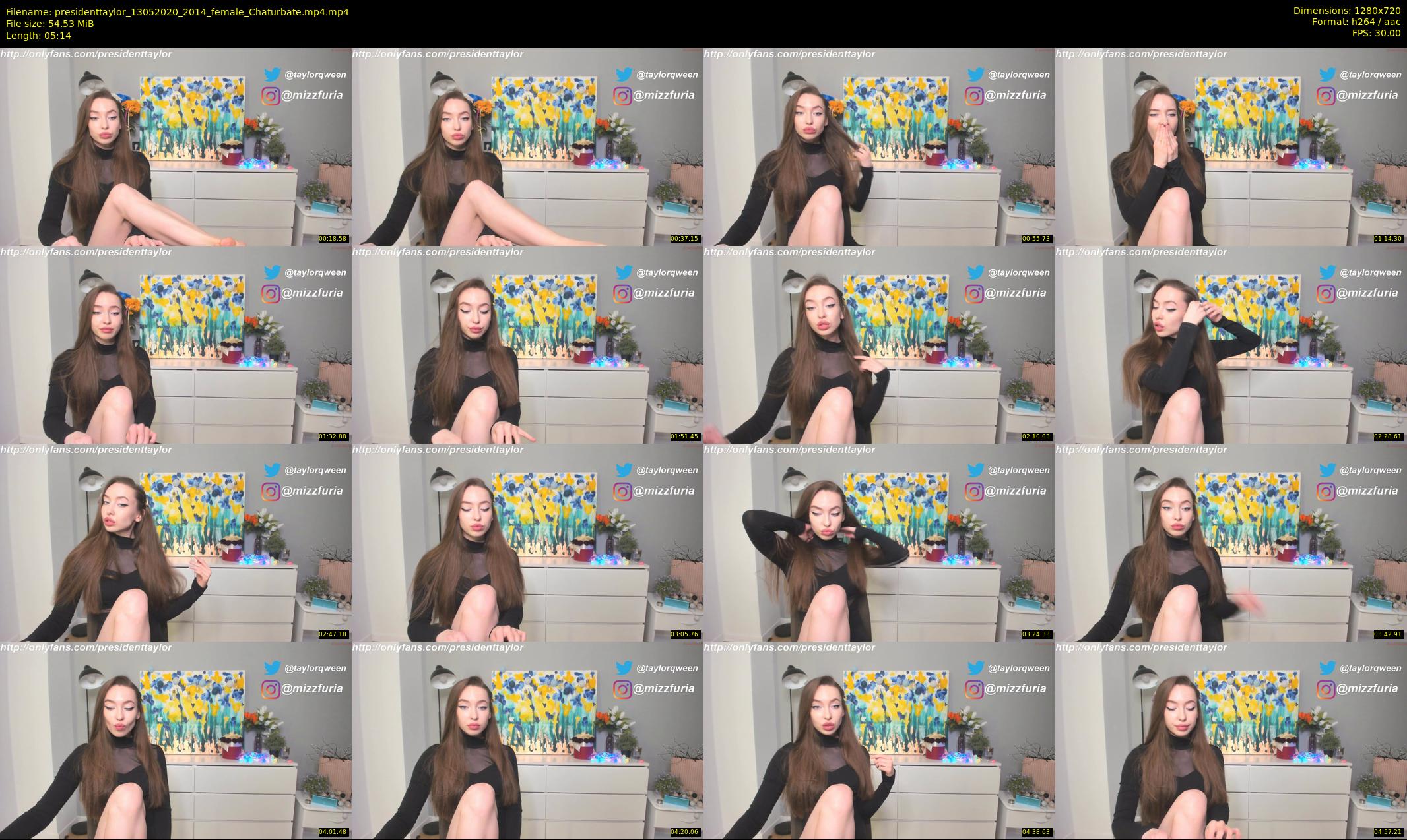 presidenttaylor — 6 minute Chaturbate female cam show recording, 720p, May 13, 2020