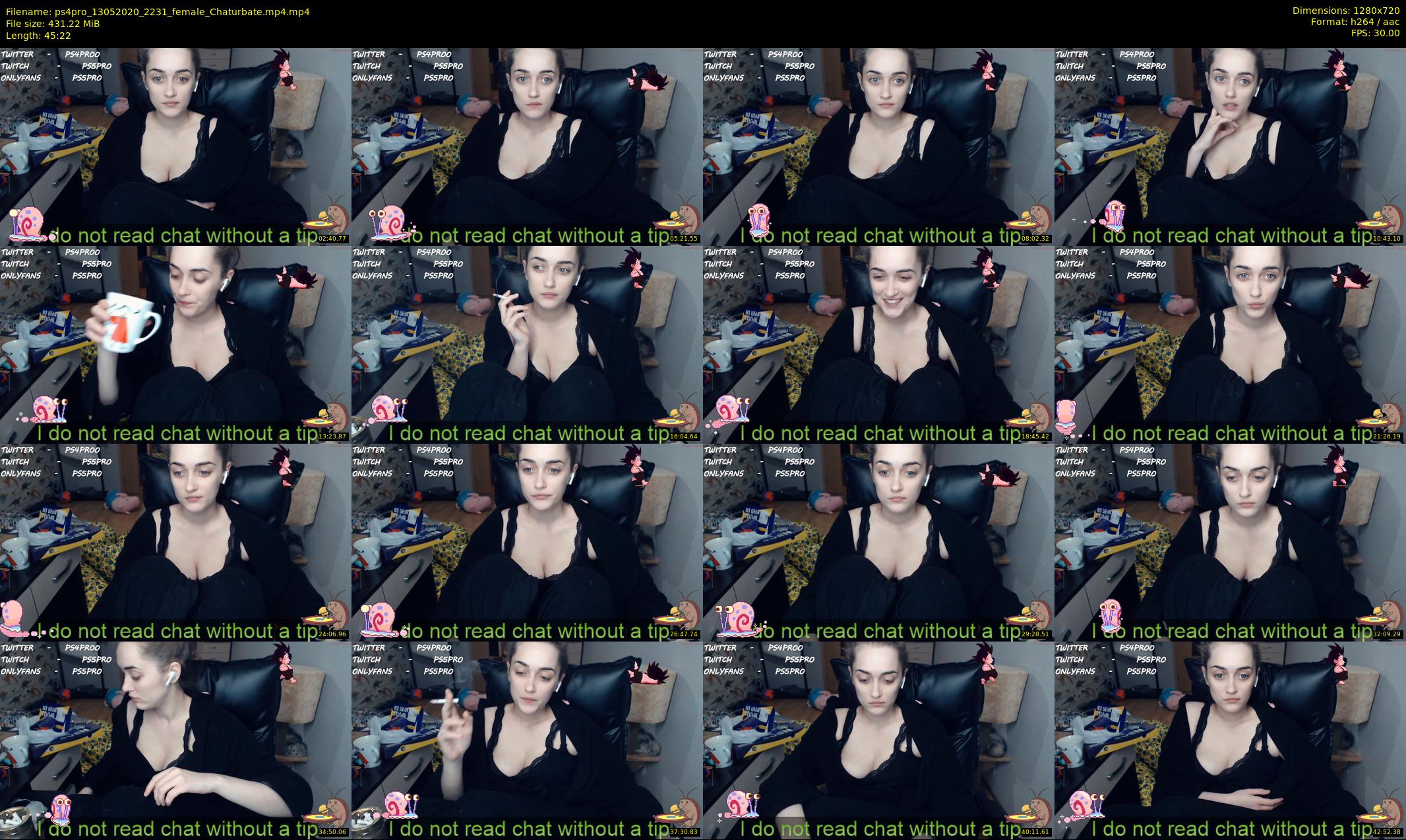 ps4pro — 46 minute Chaturbate female cam show recording, 720p, May 13, 2020