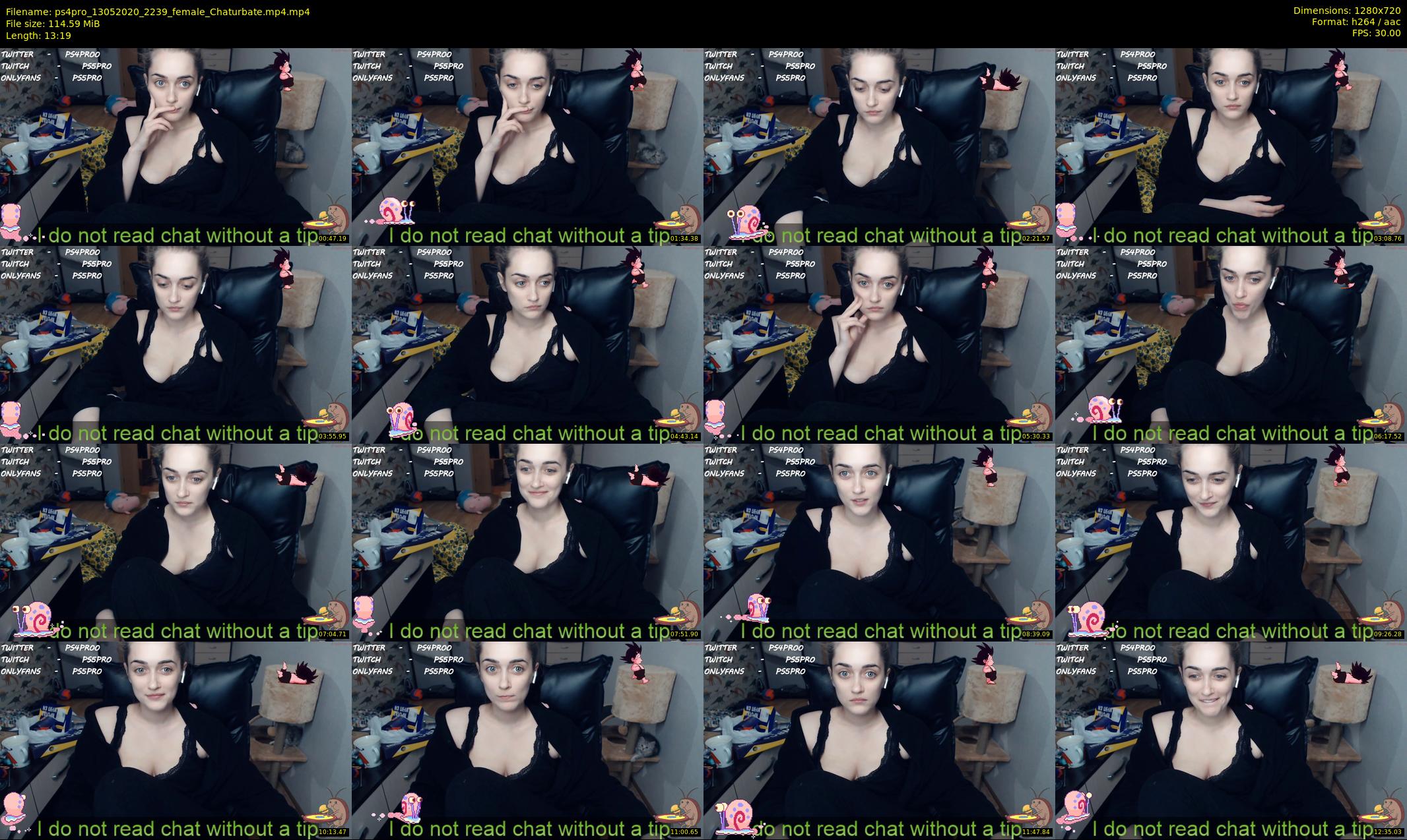 ps4pro — 14 minute Chaturbate female cam show recording, 720p, May 13, 2020