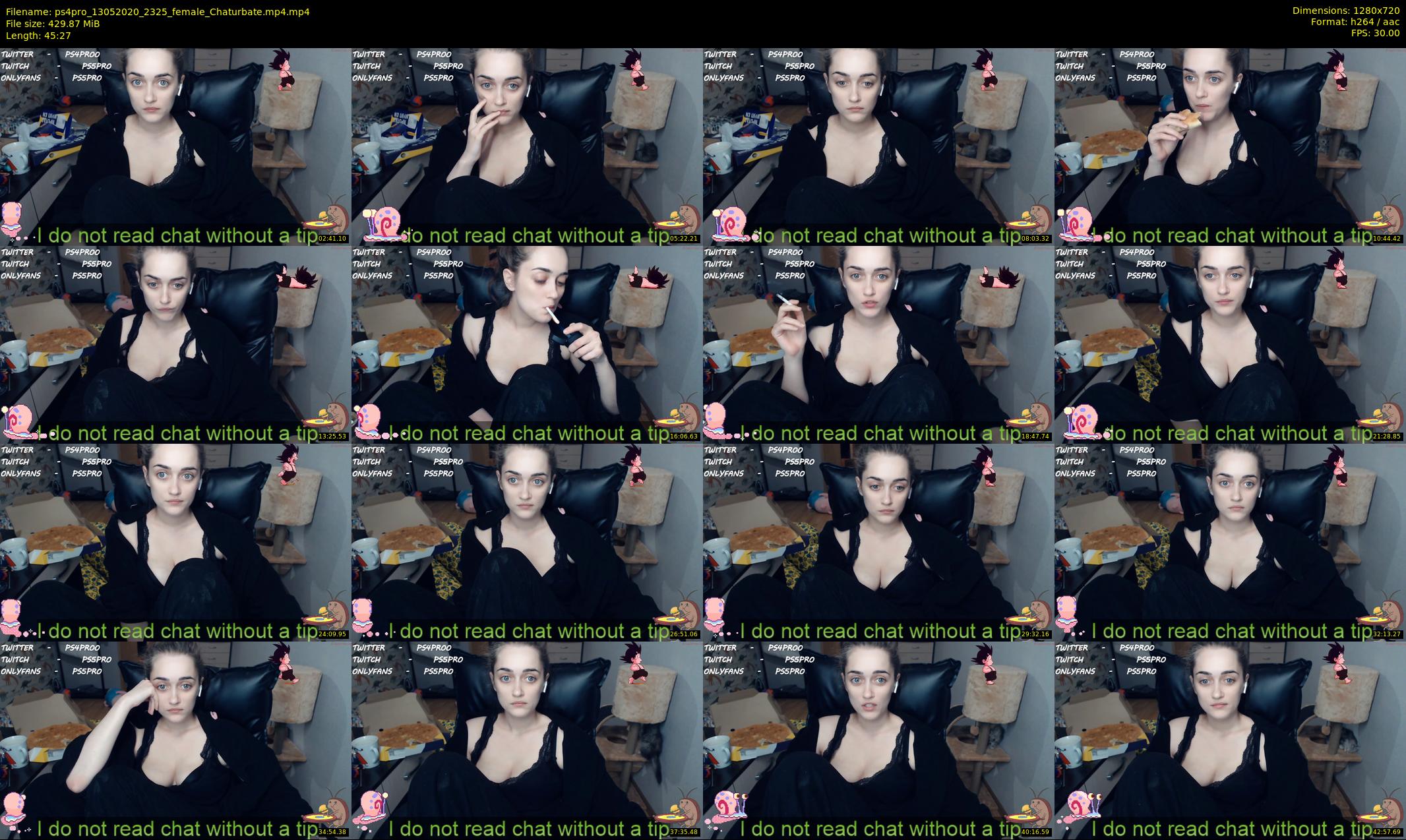 ps4pro — 46 minute Chaturbate female cam show recording, 720p, May 13, 2020