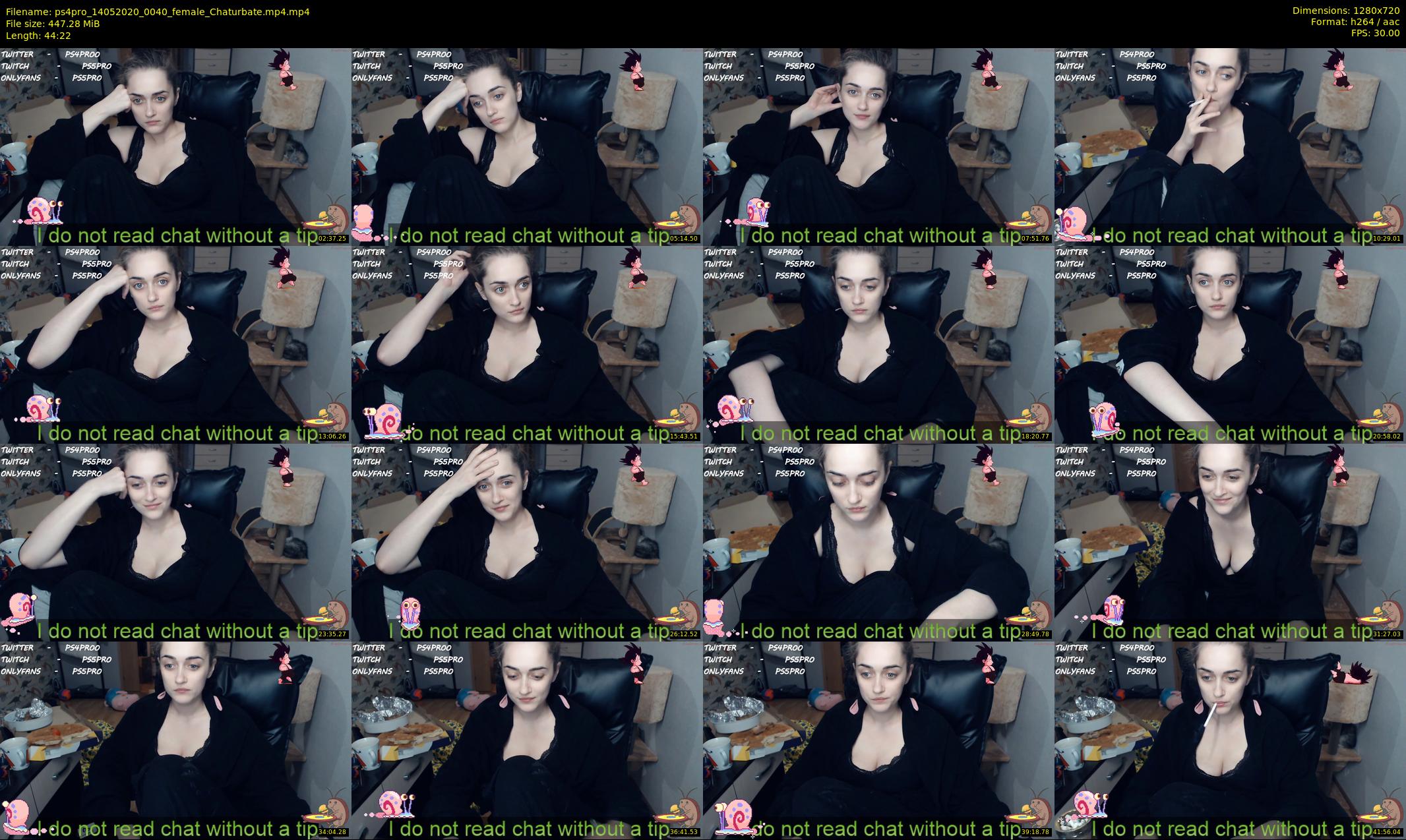 ps4pro — 45 minute Chaturbate female cam show recording, 720p, May 14, 2020