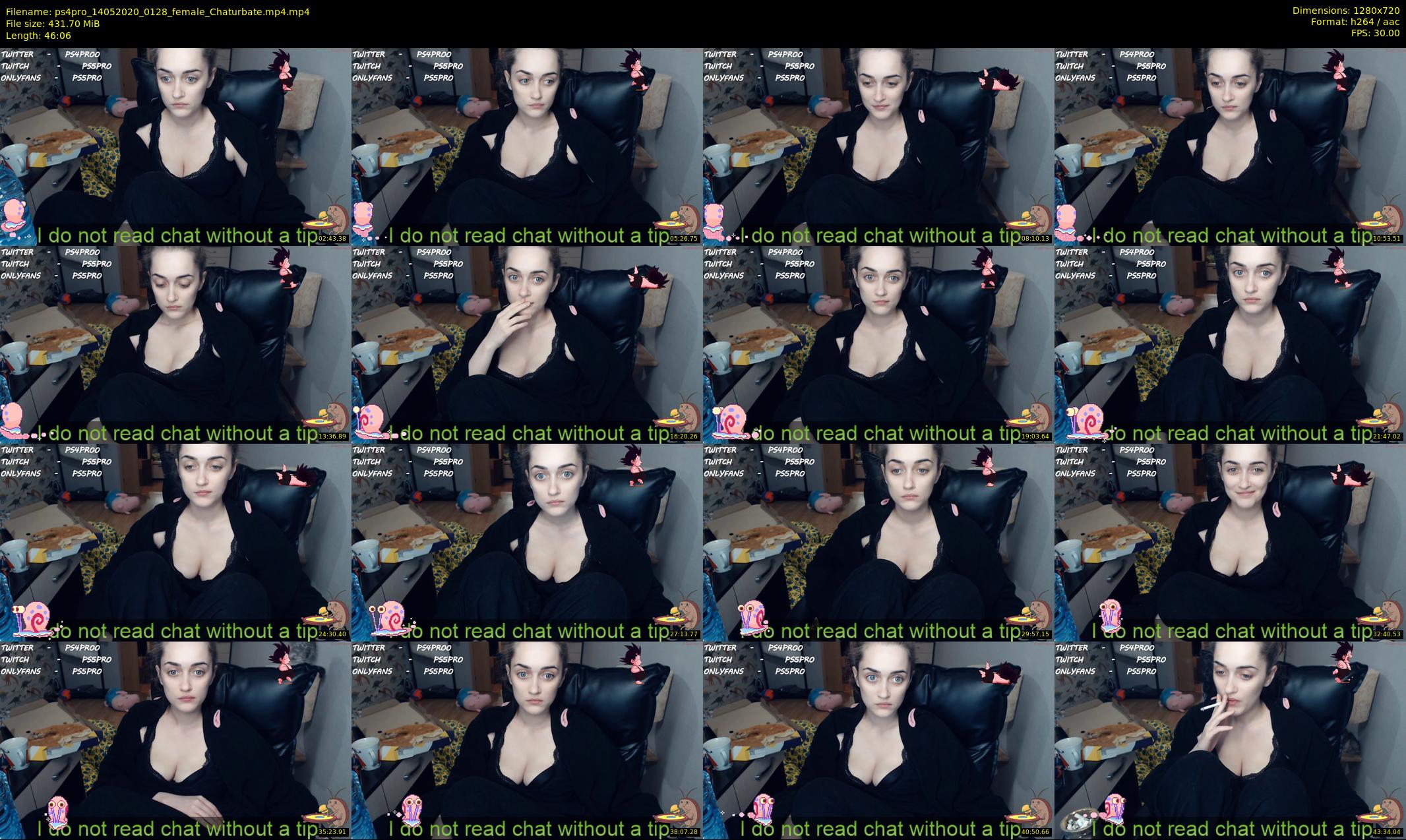 ps4pro — 47 minute Chaturbate female cam show recording, 720p, May 14, 2020