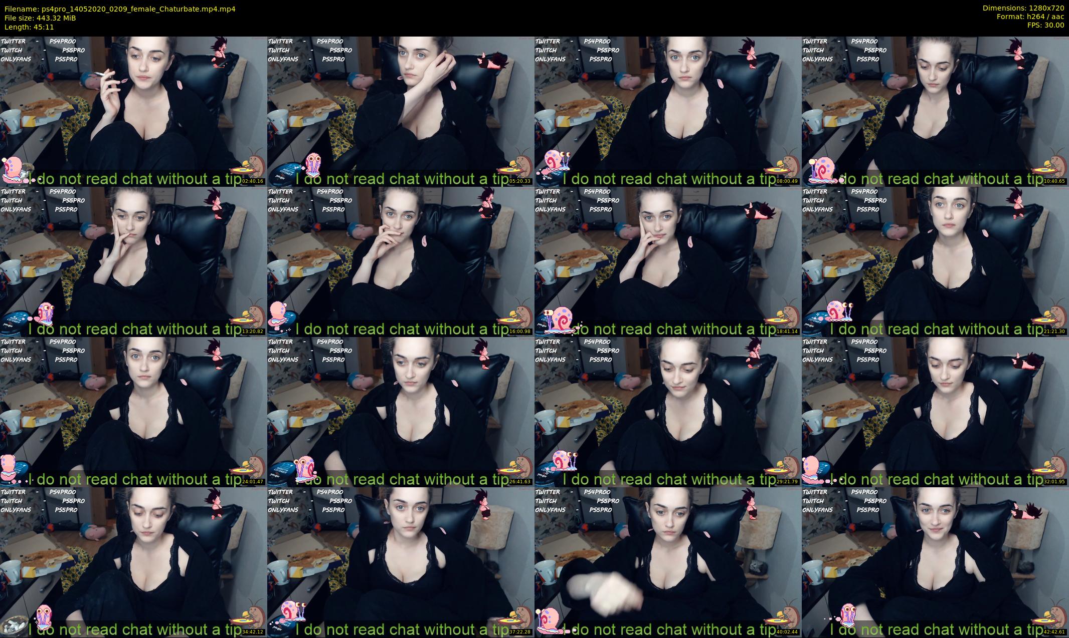ps4pro — 46 minute Chaturbate female cam show recording, 720p, May 14, 2020