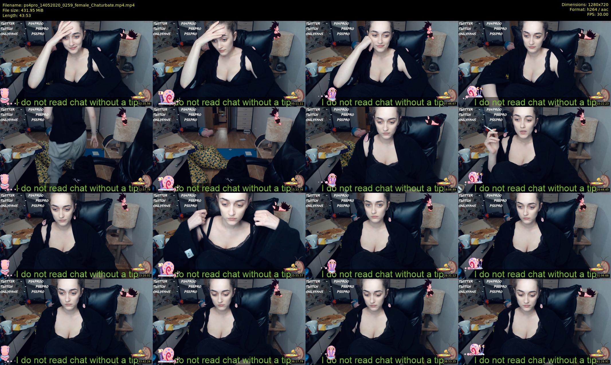ps4pro — 44 minute Chaturbate female cam show recording, 720p, May 14, 2020