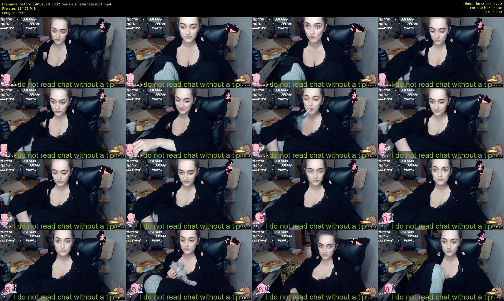 ps4pro — 18 minute Chaturbate female cam show recording, 720p, May 14, 2020